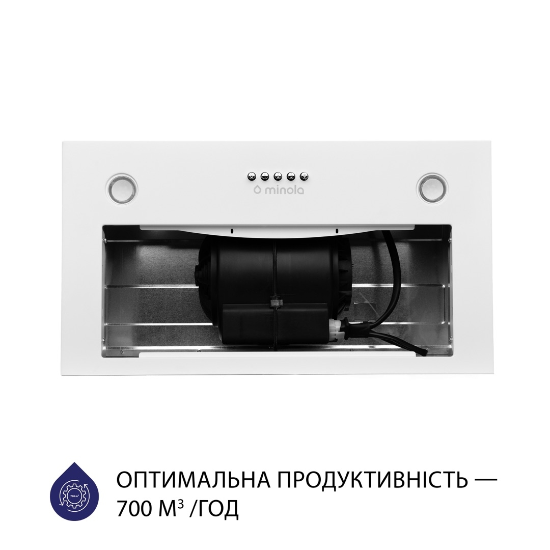 в продаже Витяжка кухонная полновстраиваемая Minola HBI 5227 WH 700 LED - фото 3