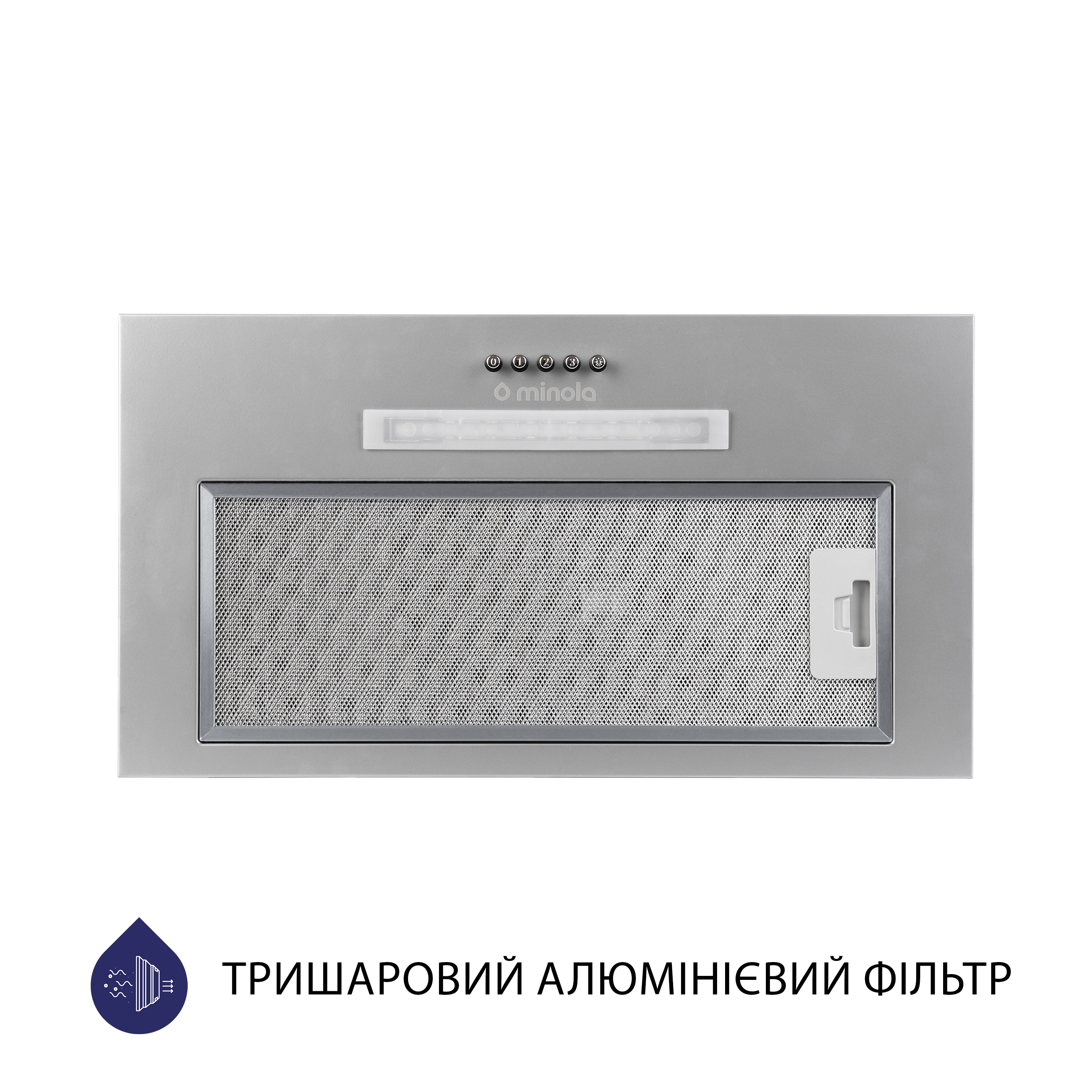 Витяжка кухонная полновстраиваемая Minola HBI 5323 GR 800 LED цена 3799.00 грн - фотография 2