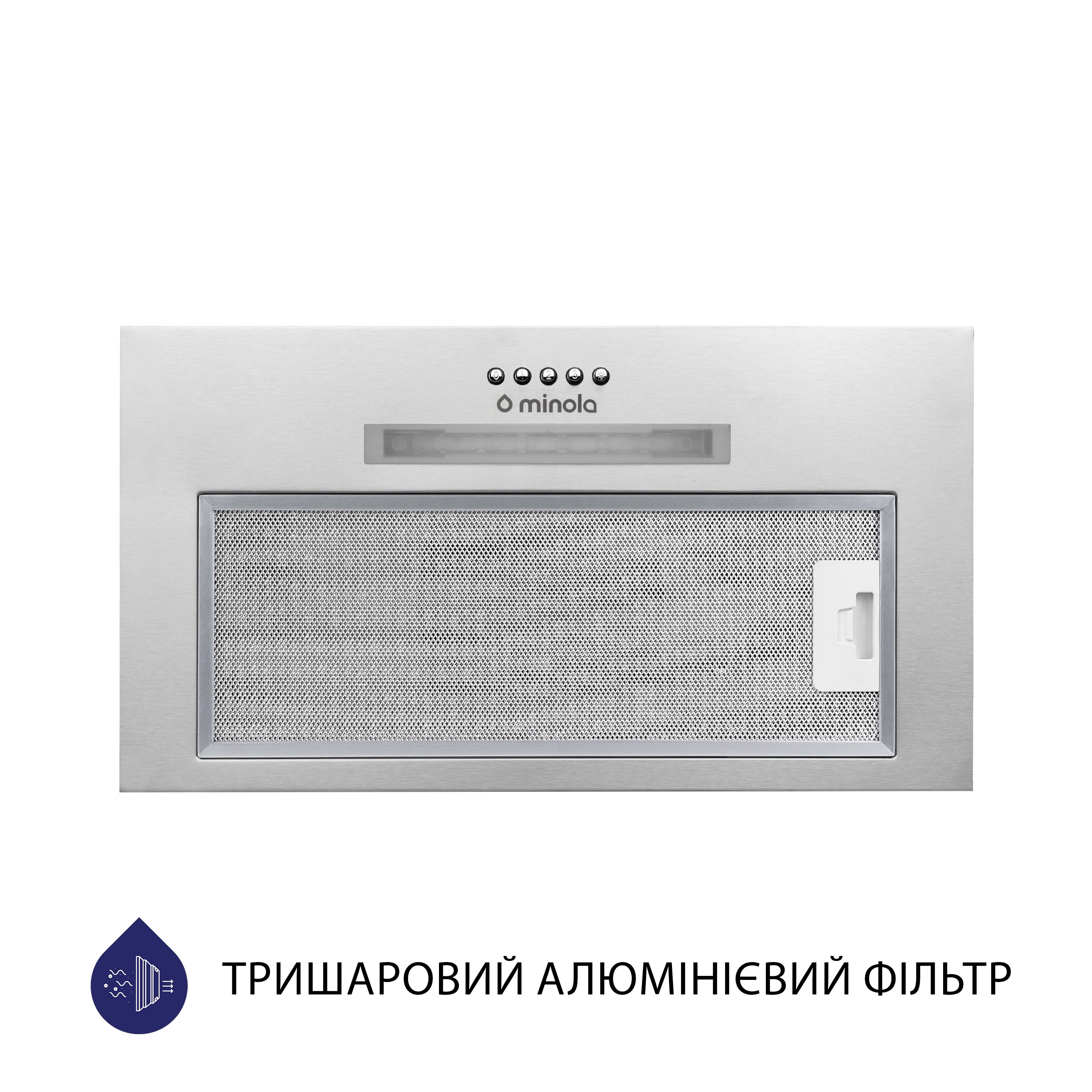 Витяжка кухонна повновбудована Minola HBI 5323 I 800 LED ціна 3899 грн - фотографія 2