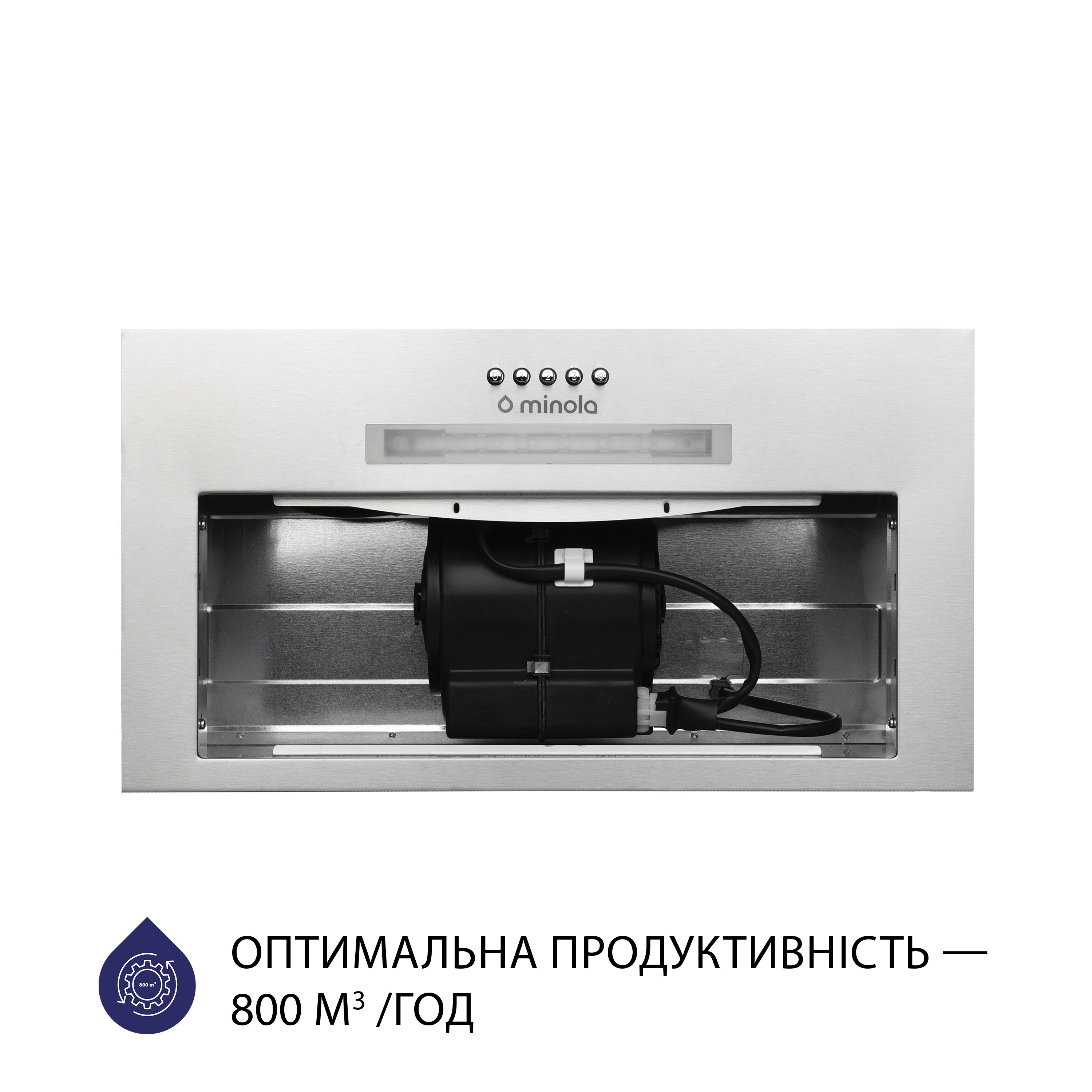 в продажу Витяжка кухонна повновбудована Minola HBI 5323 I 800 LED - фото 3