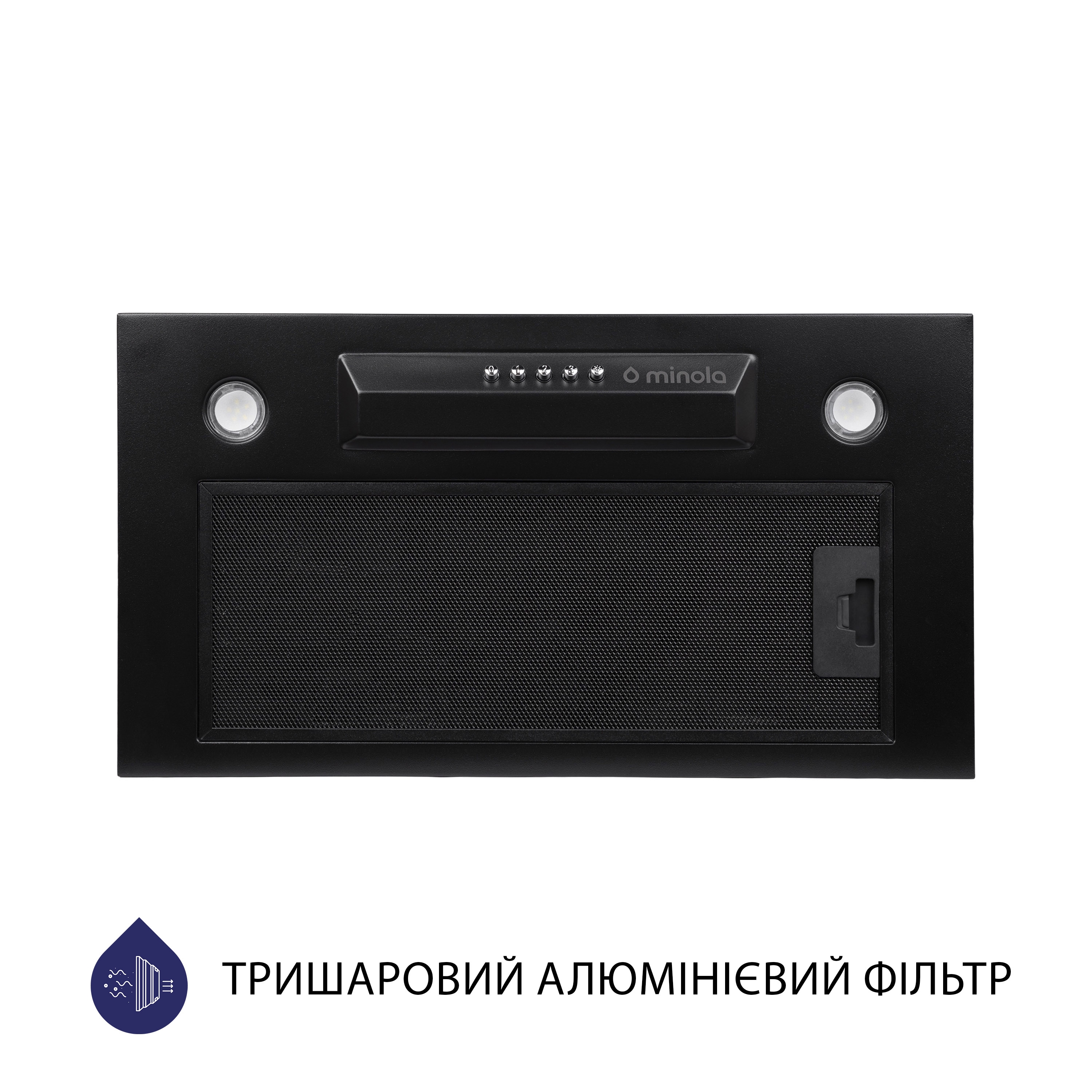 Витяжка кухонная полновстраиваемая Minola HBI 53240 BL 800 LED цена 0 грн - фотография 2