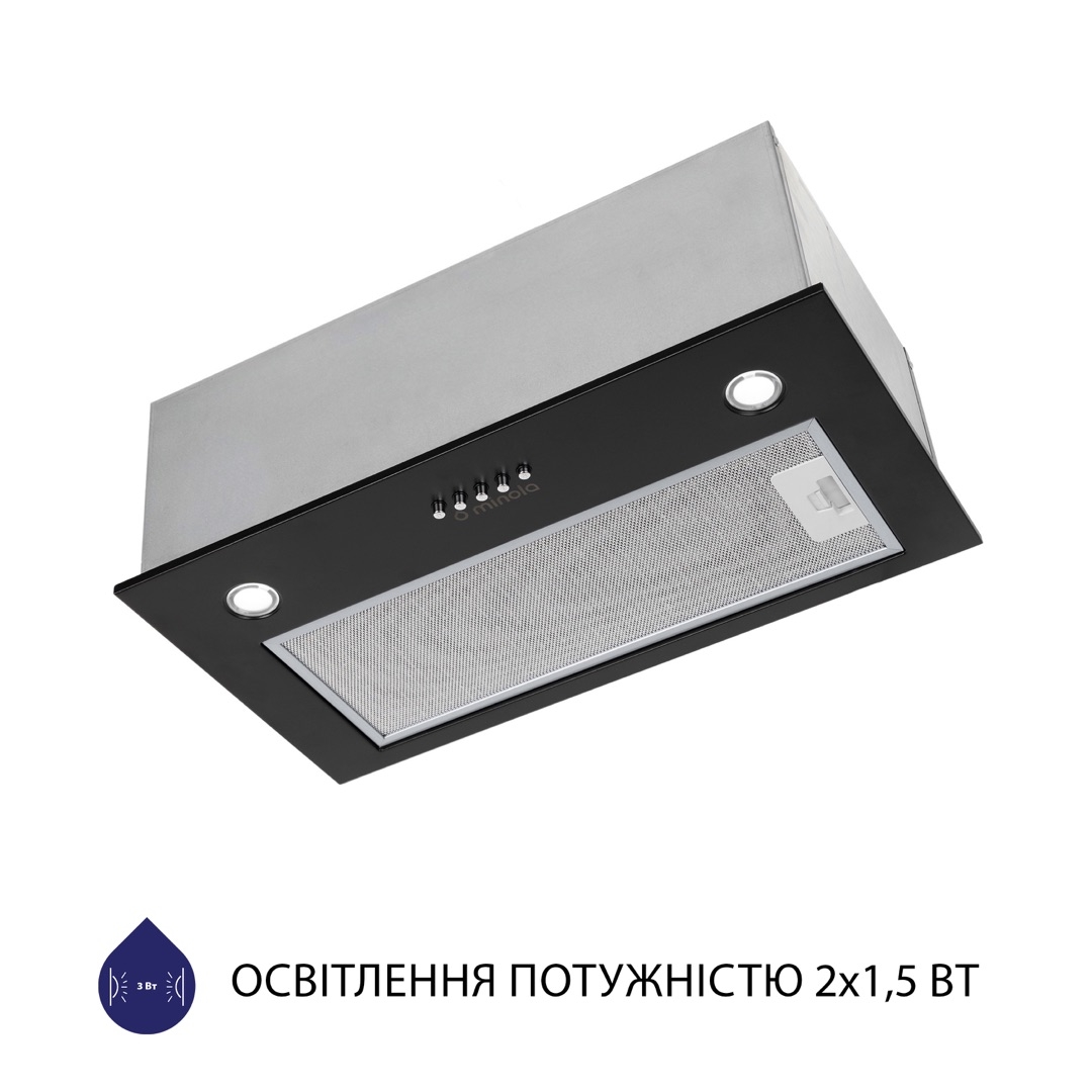 Витяжка кухонная полновстраиваемая Minola HBI 5327 BL 800 LED отзывы - изображения 5
