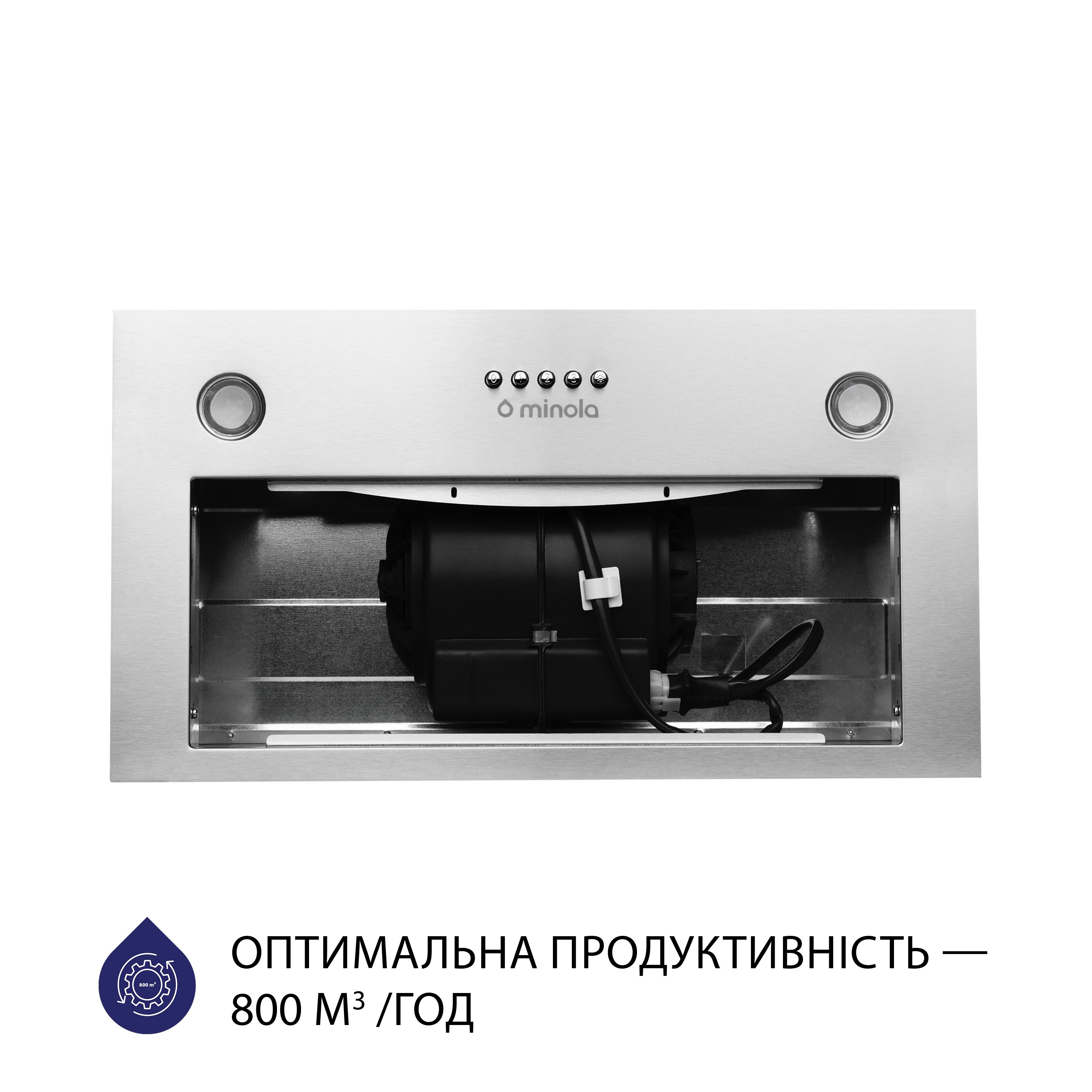 в продажу Витяжка кухонна повновбудована Minola HBI 5327 I 800 LED - фото 3
