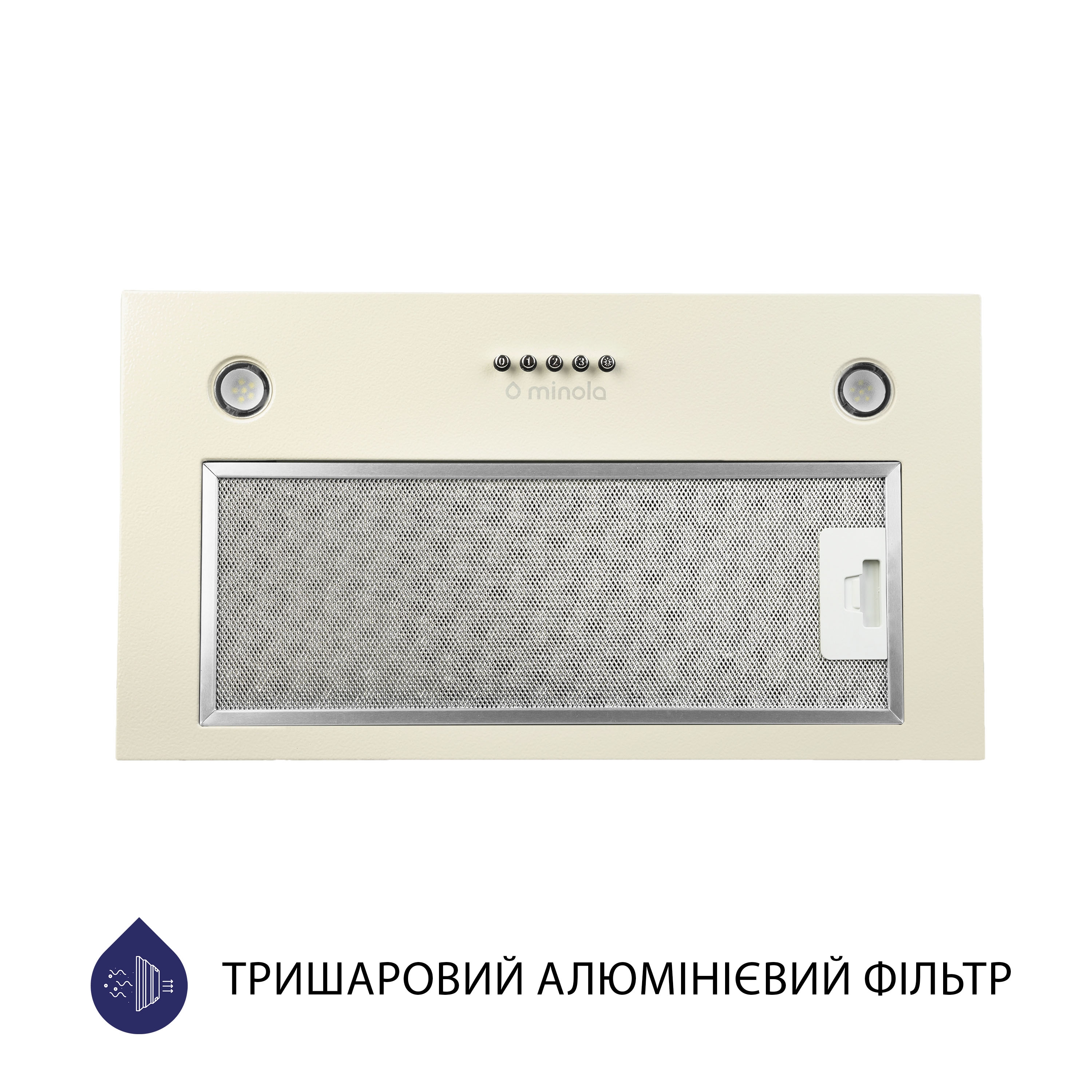 Витяжка кухонна повновбудована Minola HBI 5327 IV 800 LED ціна 3199.00 грн - фотографія 2