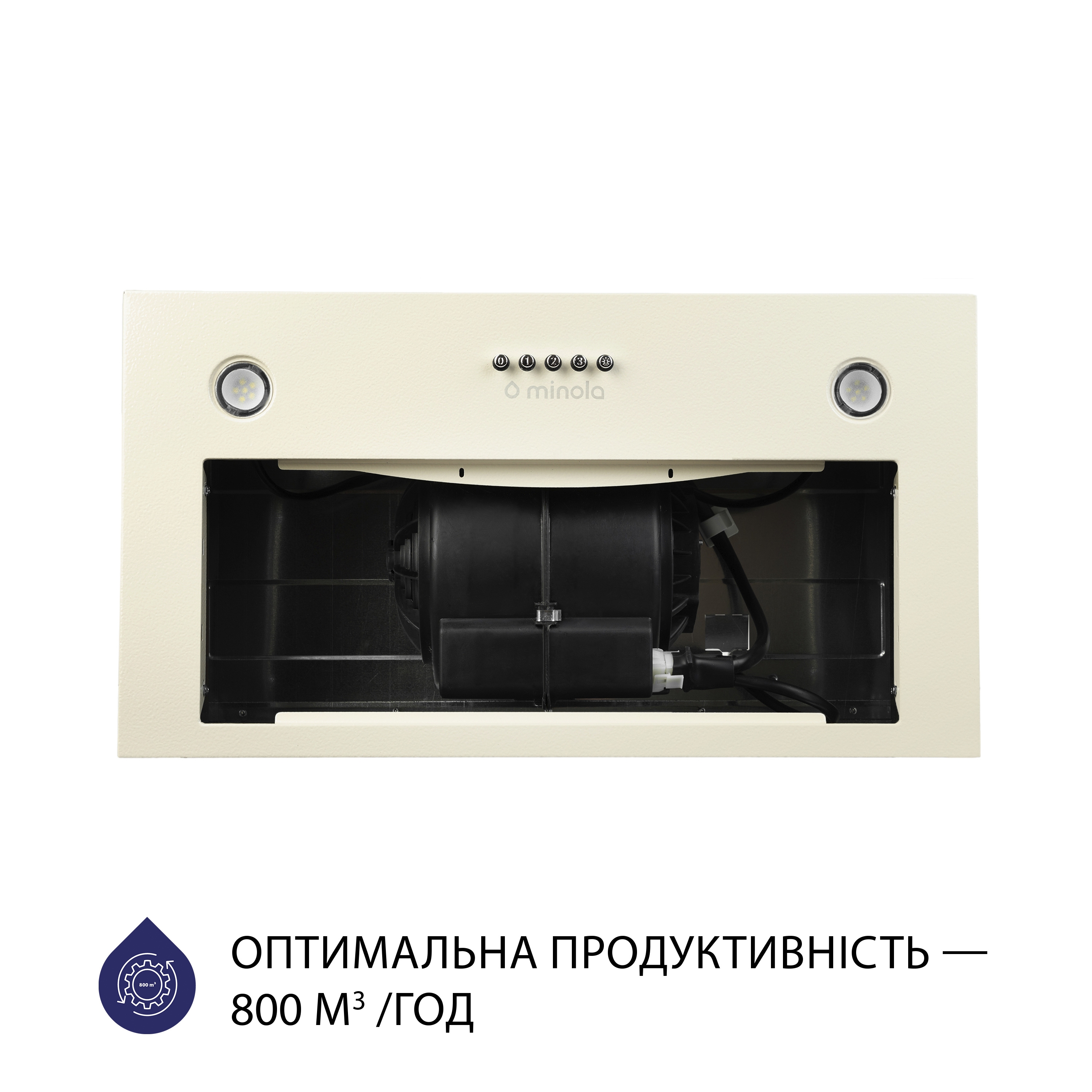 в продажу Витяжка кухонна повновбудована Minola HBI 5327 IV 800 LED - фото 3
