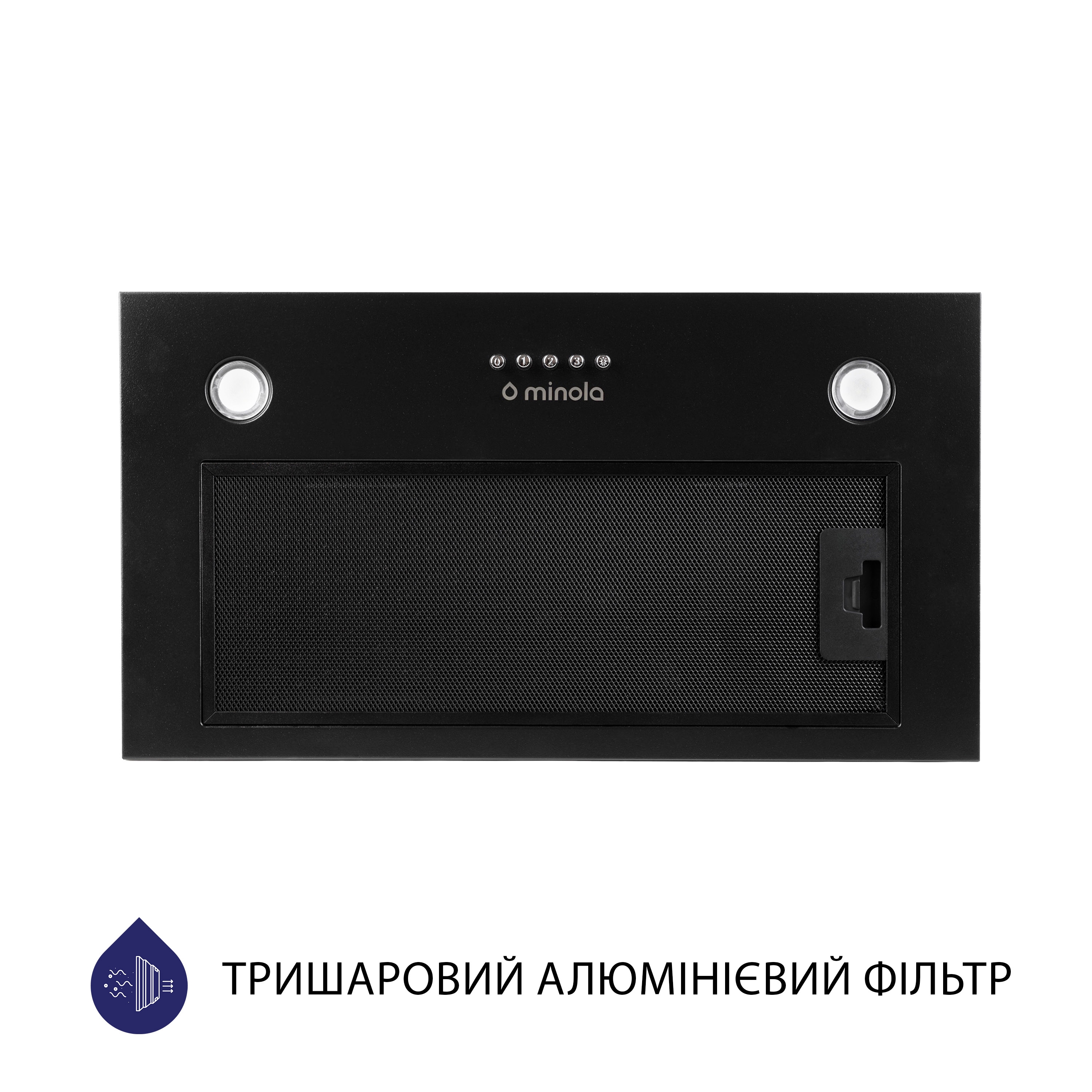 Витяжка кухонная полновстраиваемая Minola HBI 53270 BL 800 LED цена 0 грн - фотография 2