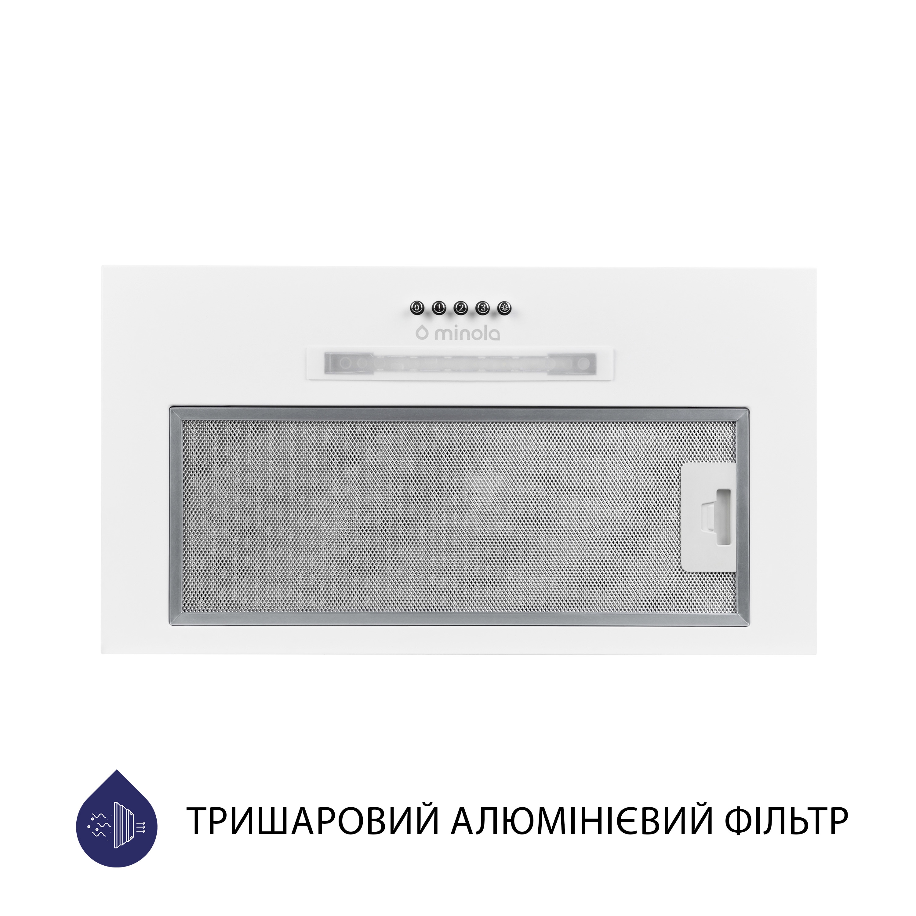 Витяжка кухонная полновстраиваемая Minola HBI 5623 WH 1000 LED цена 0 грн - фотография 2