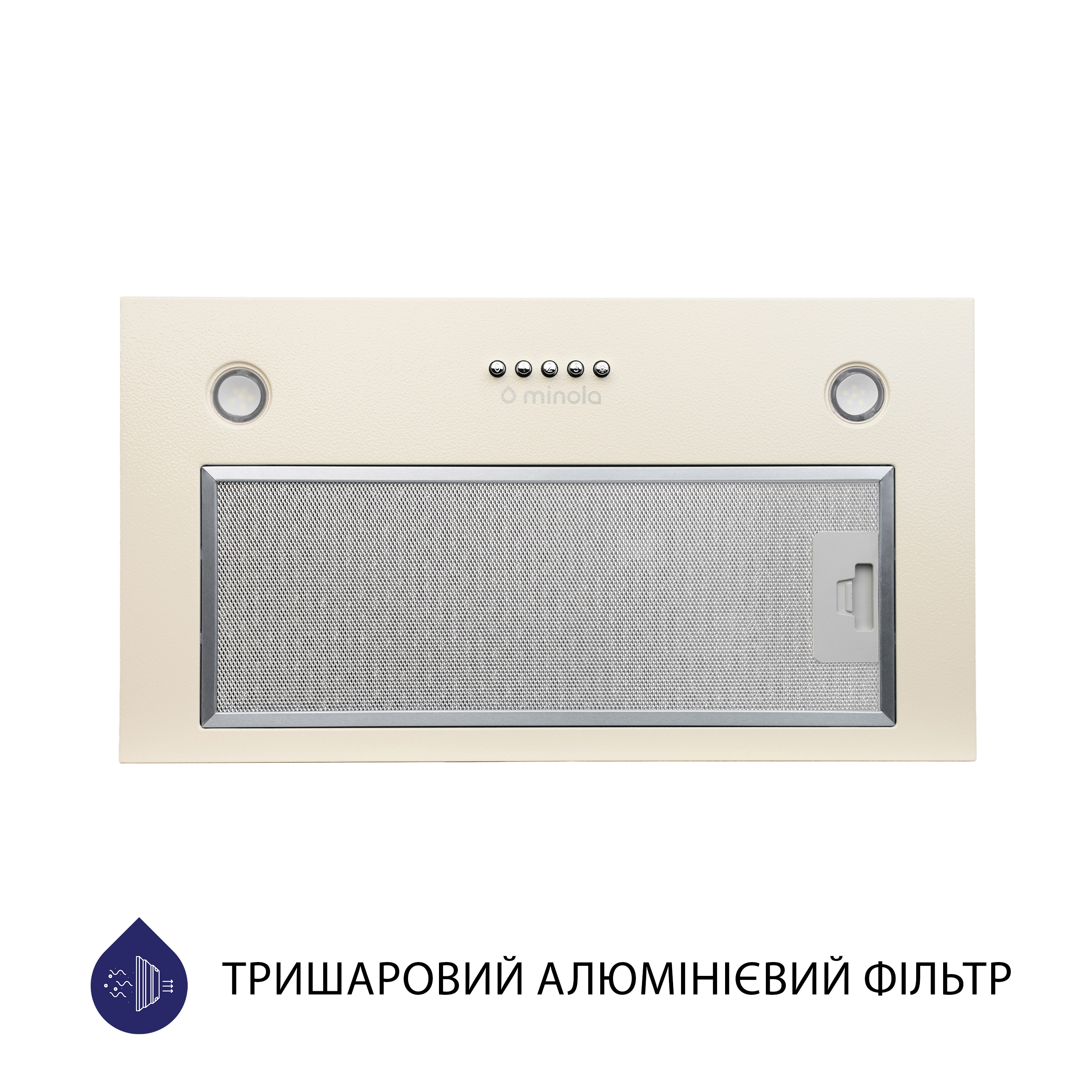 Витяжка кухонная полновстраиваемая Minola HBI 5627 IV 1000 LED цена 3999.00 грн - фотография 2