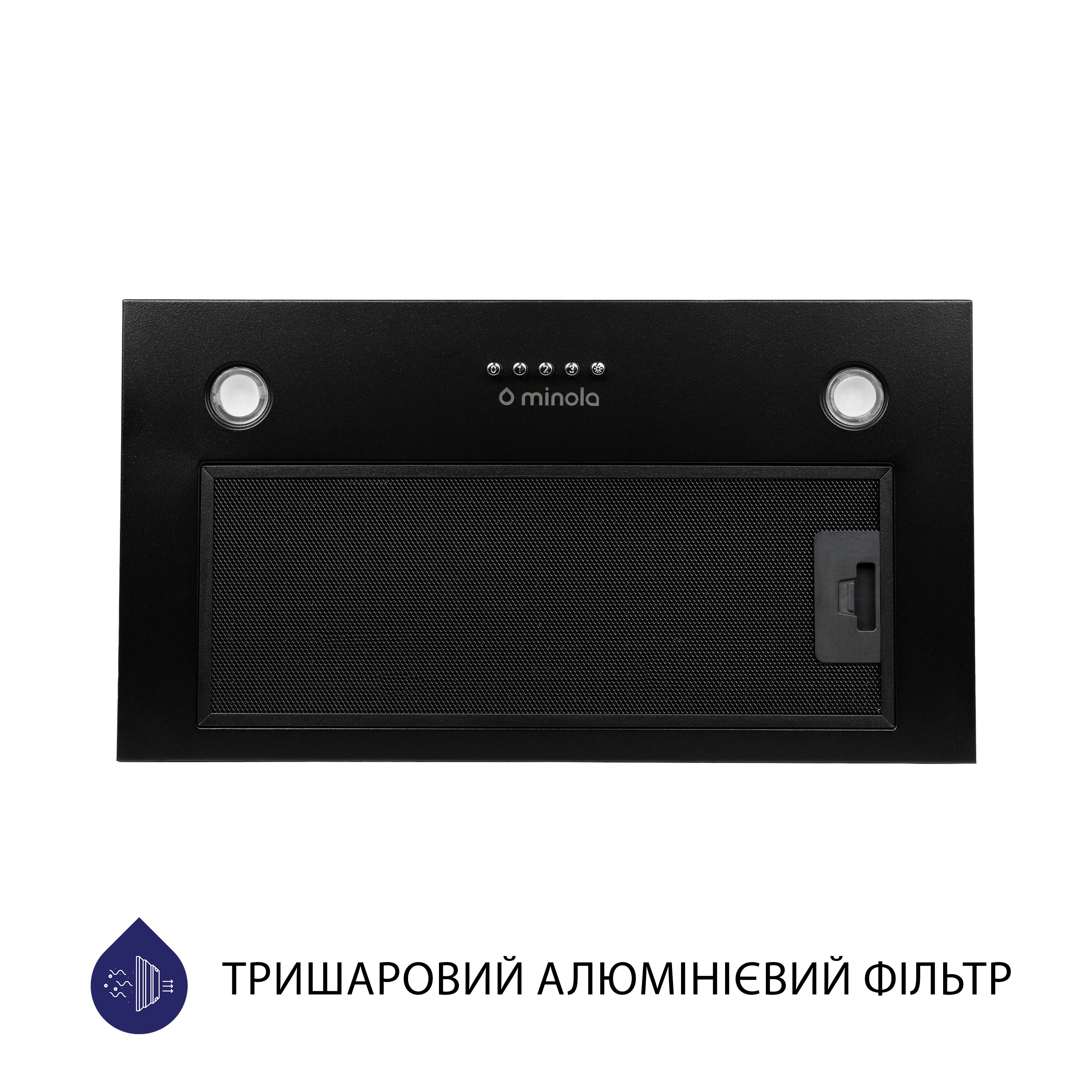 Витяжка кухонная полновстраиваемая Minola HBI 58270 BL 1200 LED цена 0 грн - фотография 2