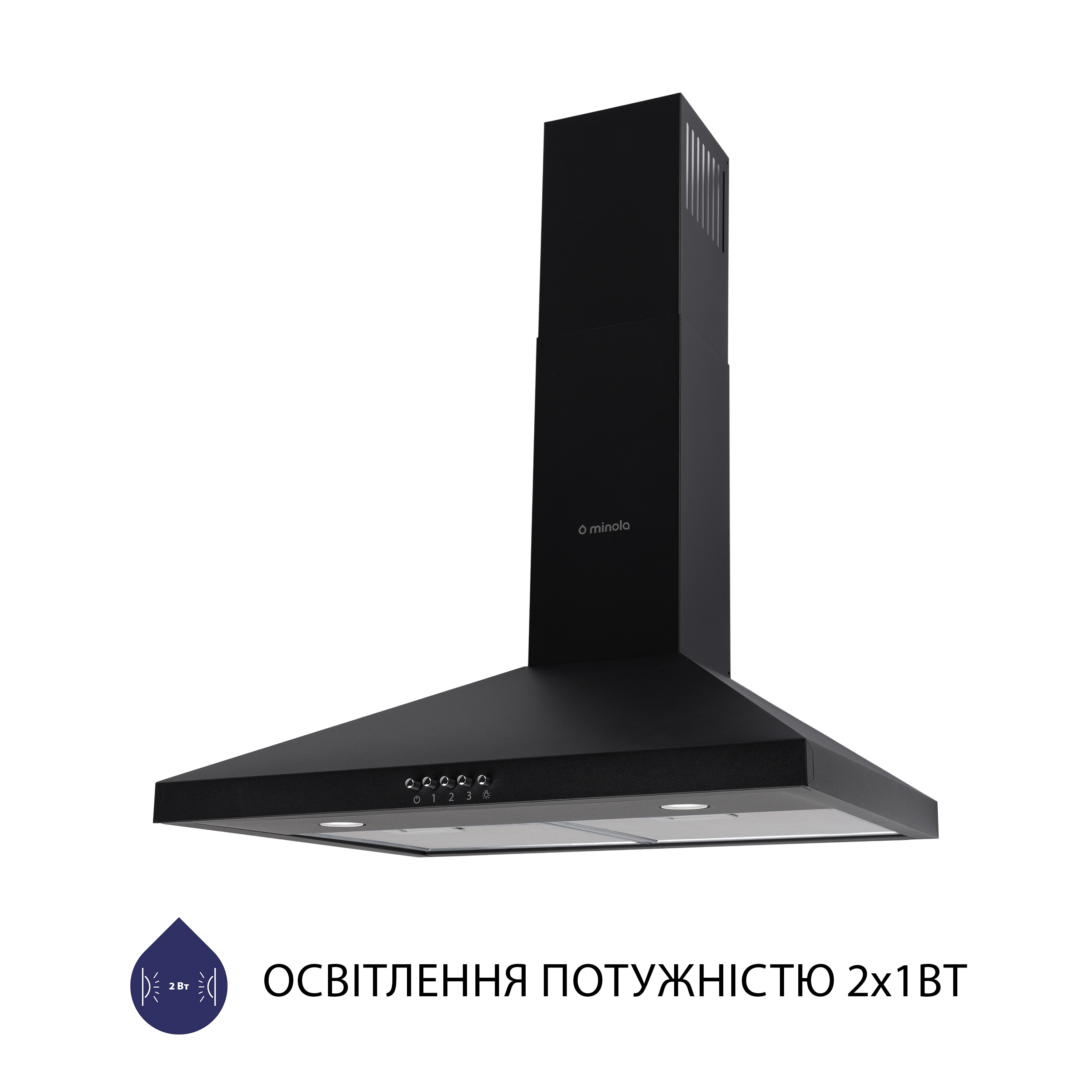 в продажу Витяжка кухонна купольна Minola HK 6412 BL 850 LED - фото 3