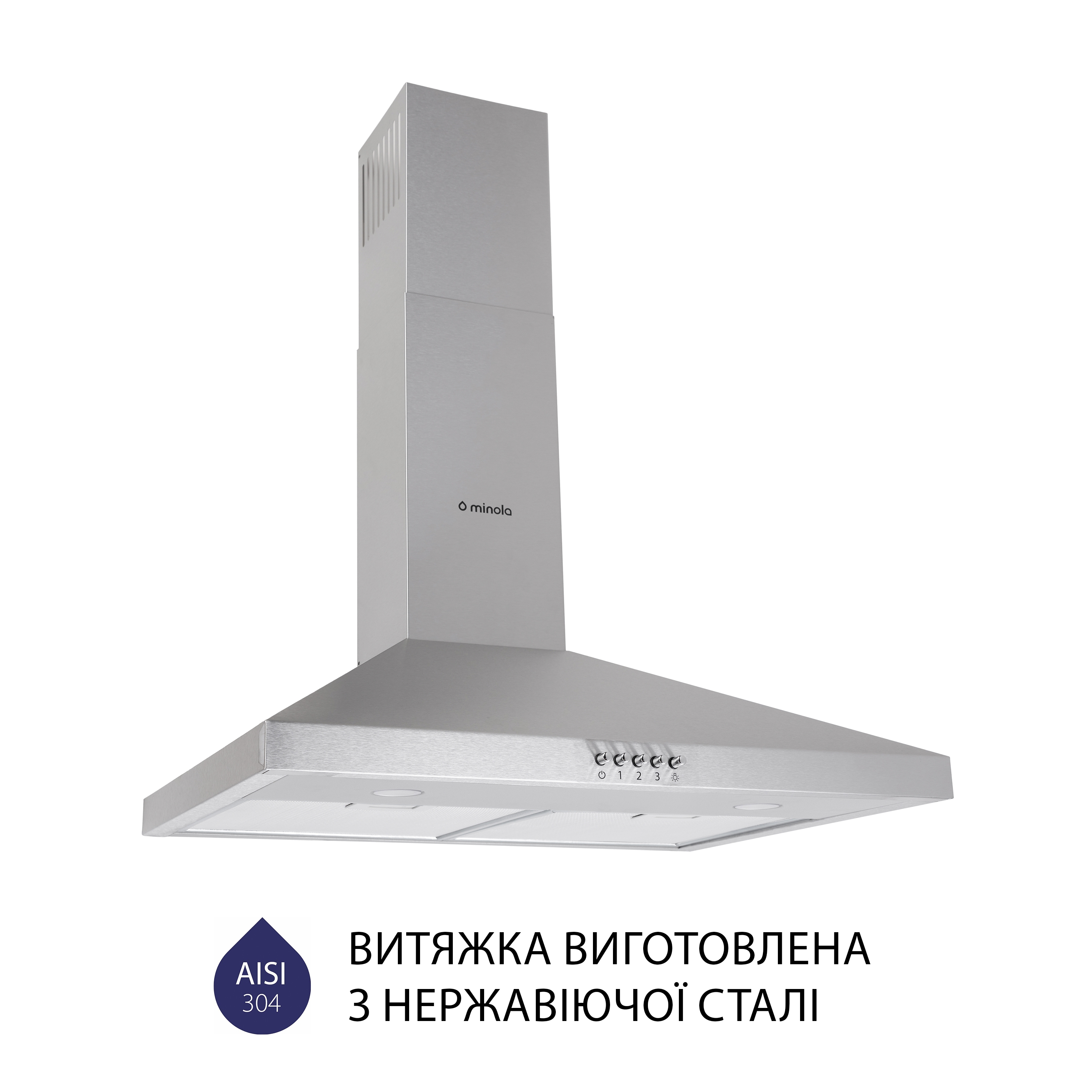 Витяжка кухонная купольная Minola HK 6412 I 850 LED цена 0 грн - фотография 2