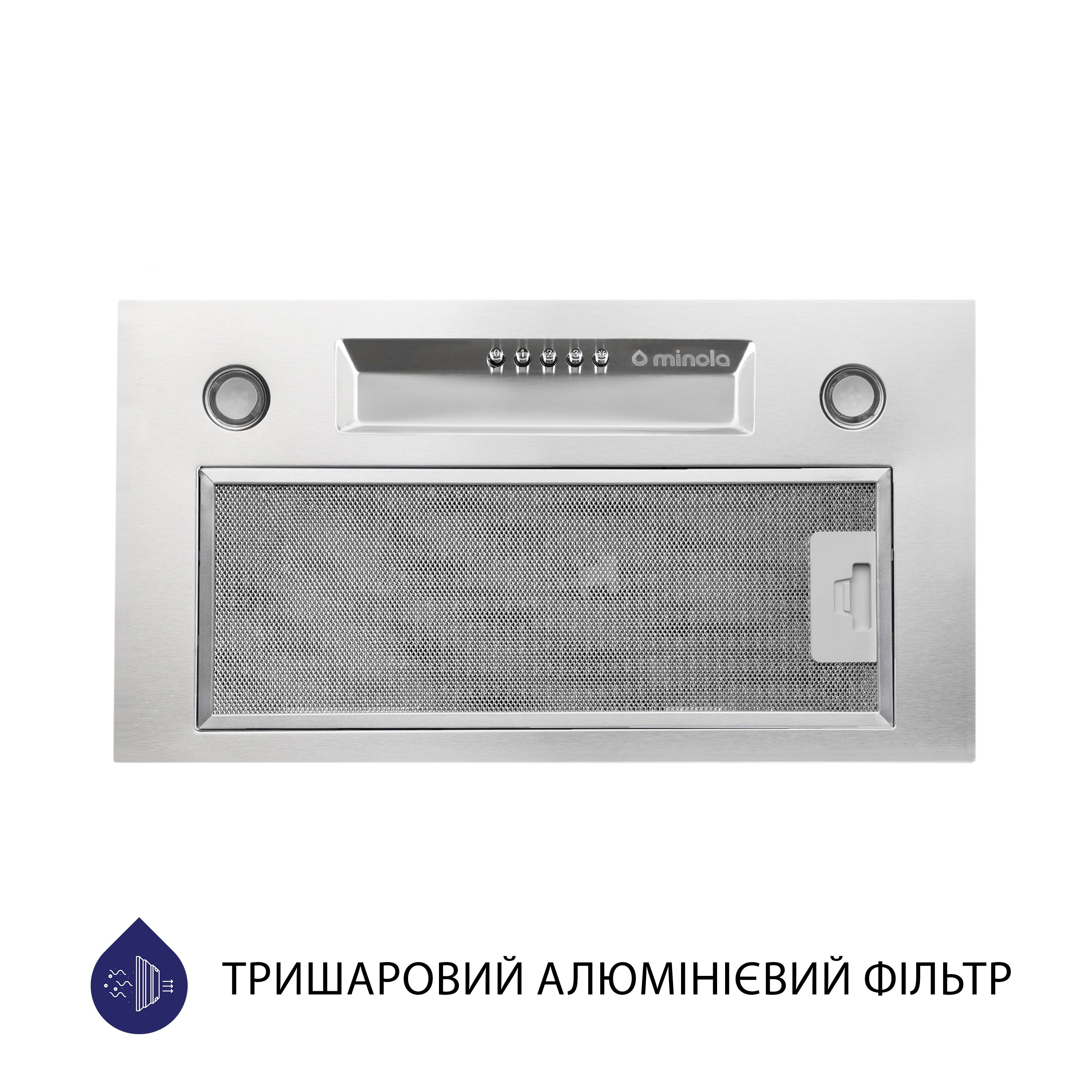 Витяжка кухонная полновстраиваемая Minola HBI 5324 I 800 LED цена 4099 грн - фотография 2