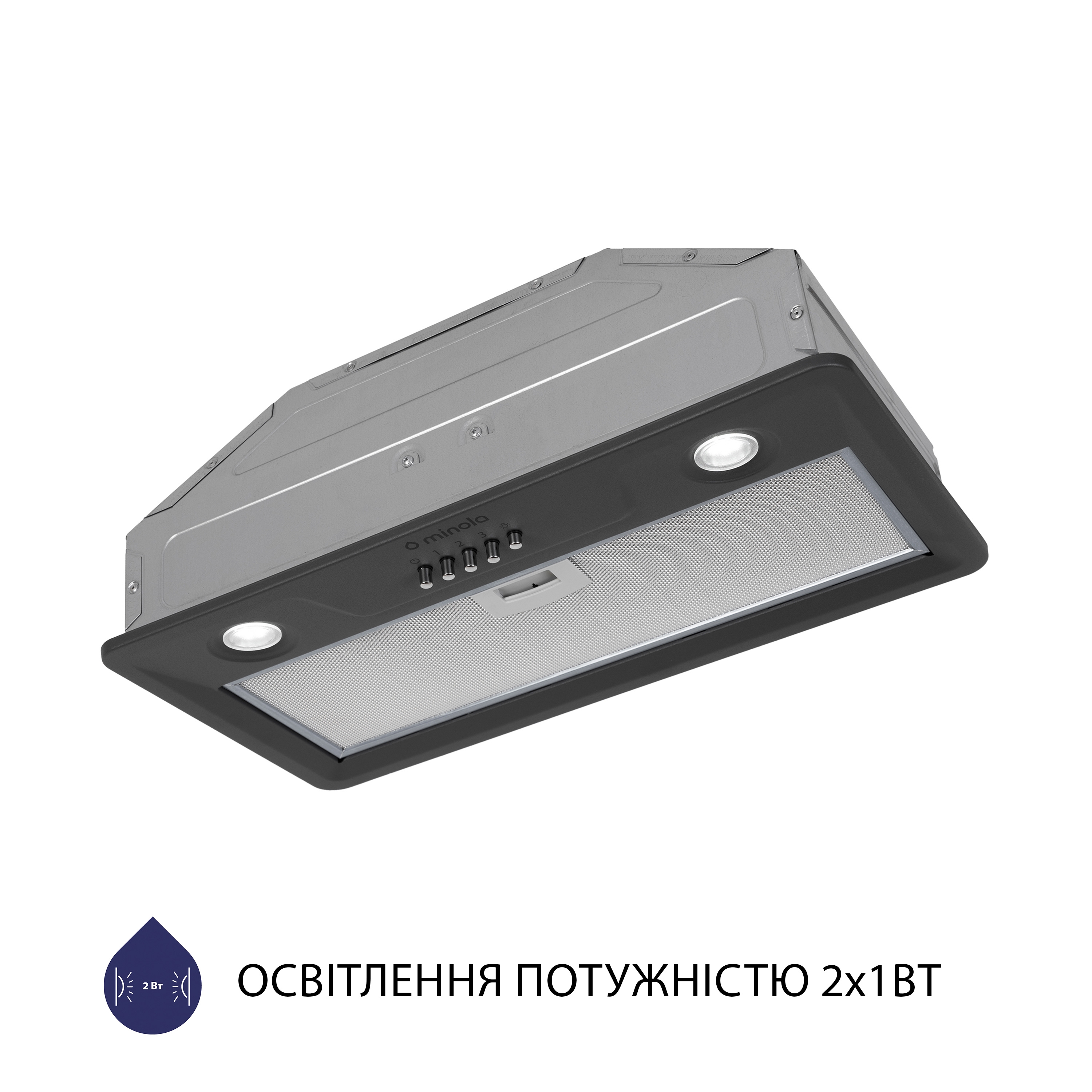 Витяжка кухонная полновстраиваемая Minola HBI 5202 GR 700 LED отзывы - изображения 5