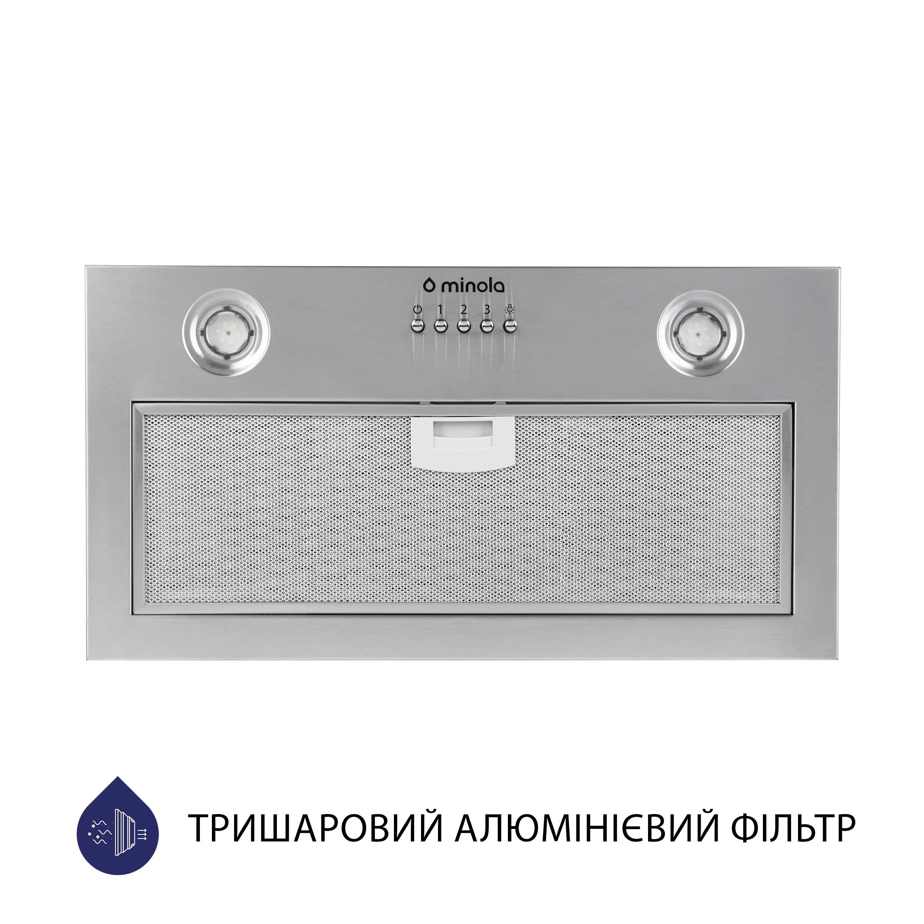 Витяжка кухонная полновстраиваемая Minola HBI 5204 I 700 LED цена 3499 грн - фотография 2