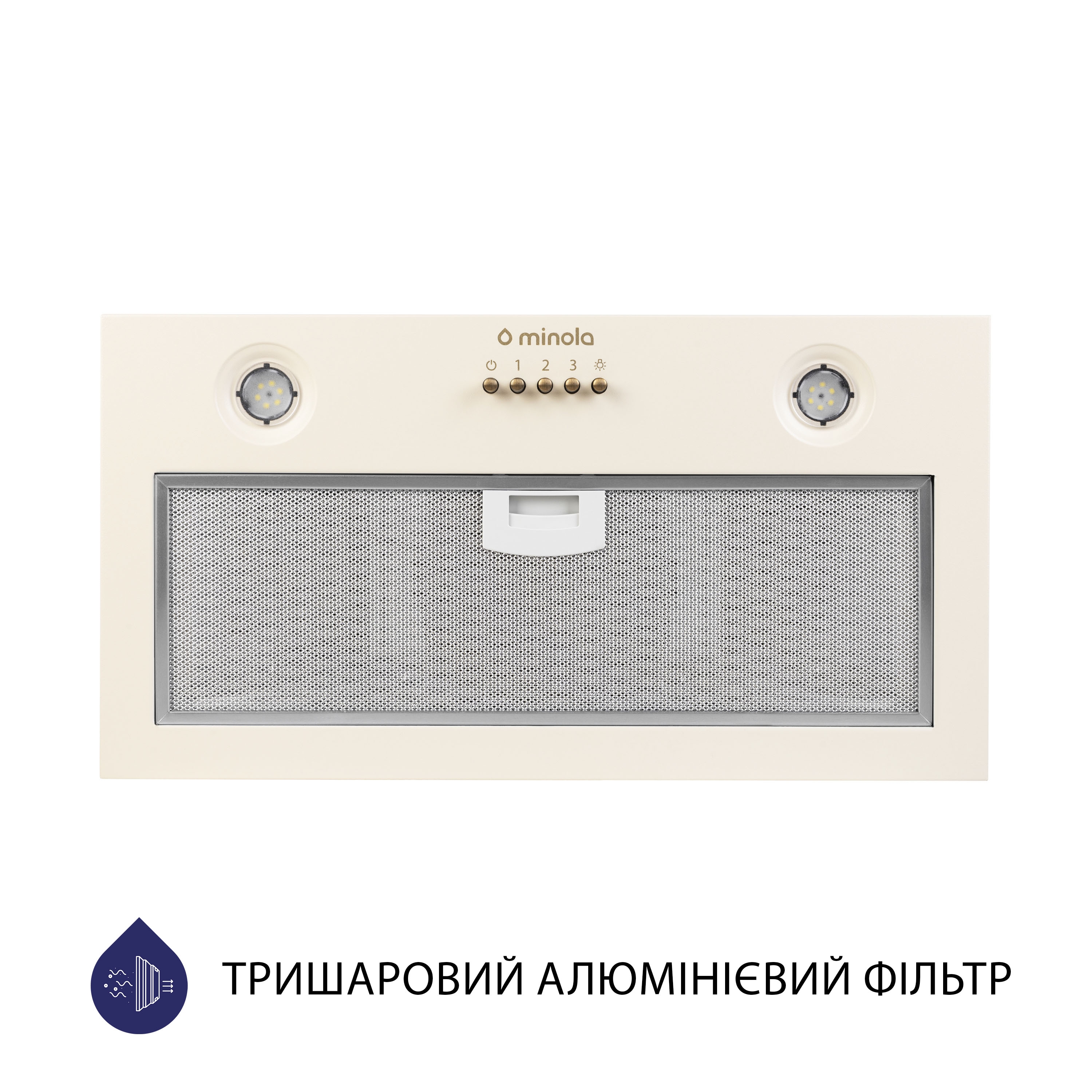 Витяжка кухонна повновбудована Minola HBI 5204 IV 700 LED ціна 0 грн - фотографія 2