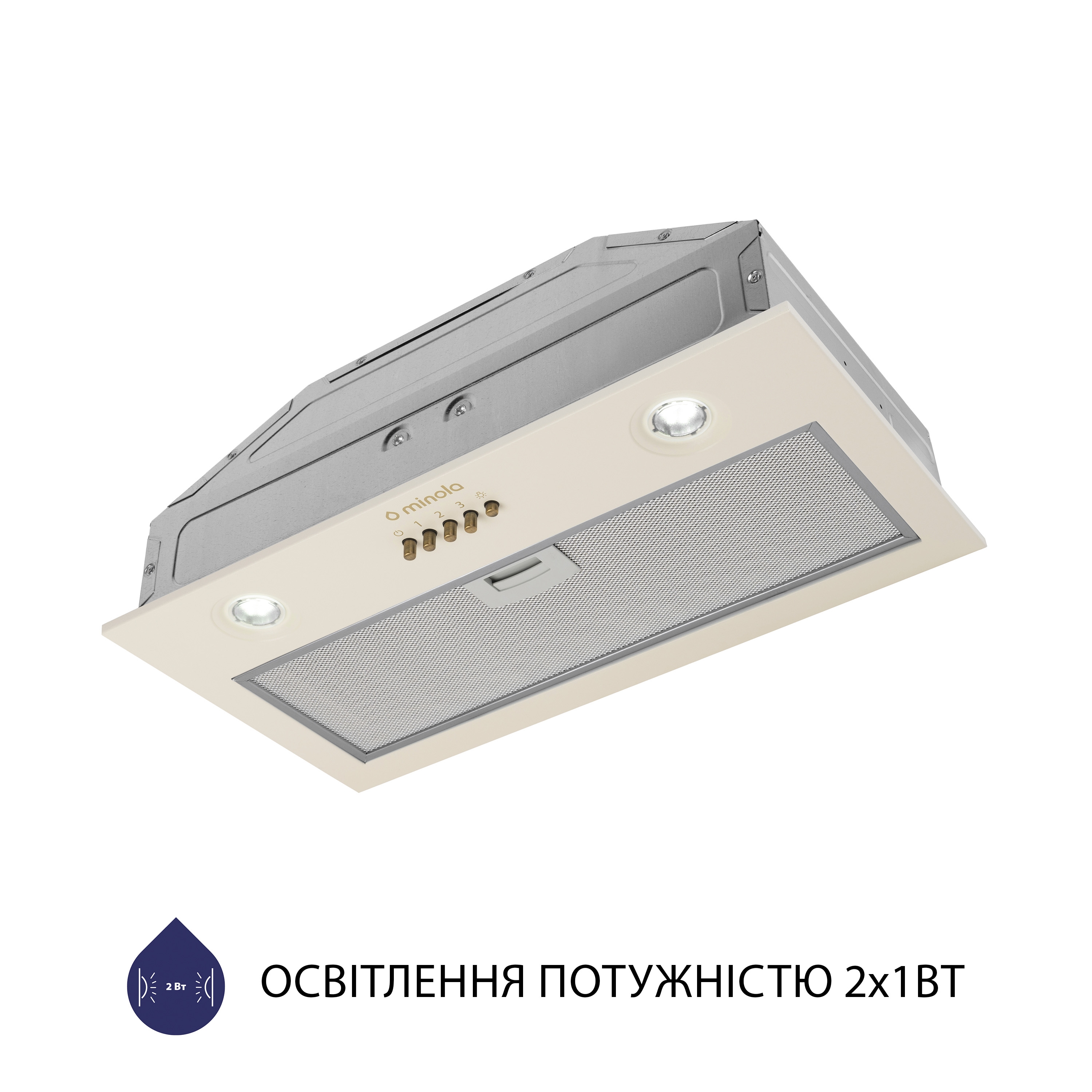 Витяжка кухонна повновбудована Minola HBI 5204 IV 700 LED відгуки - зображення 5