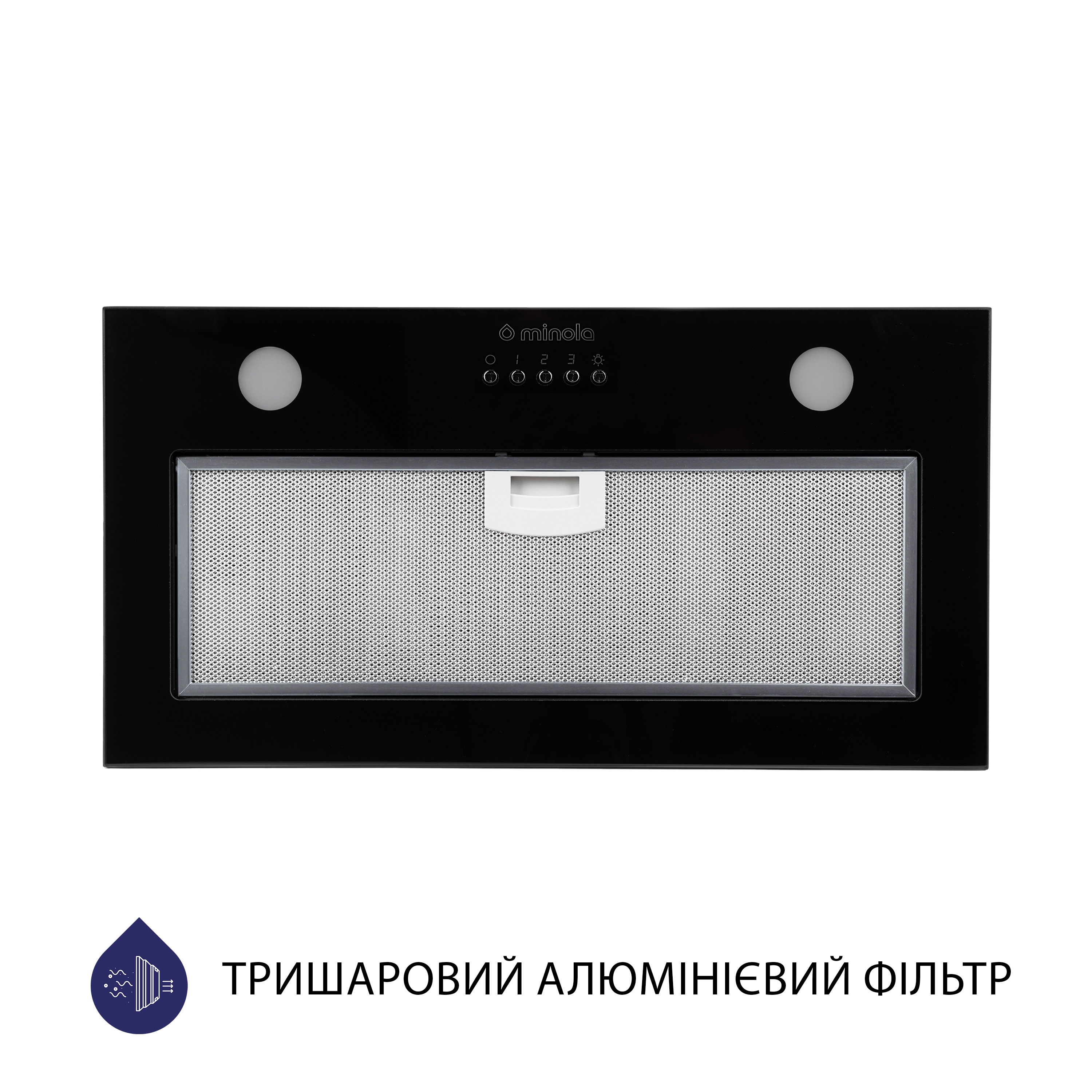 Витяжка кухонна повновбудована Minola HBI 5262 BL GLASS 700 LED відгуки - зображення 5
