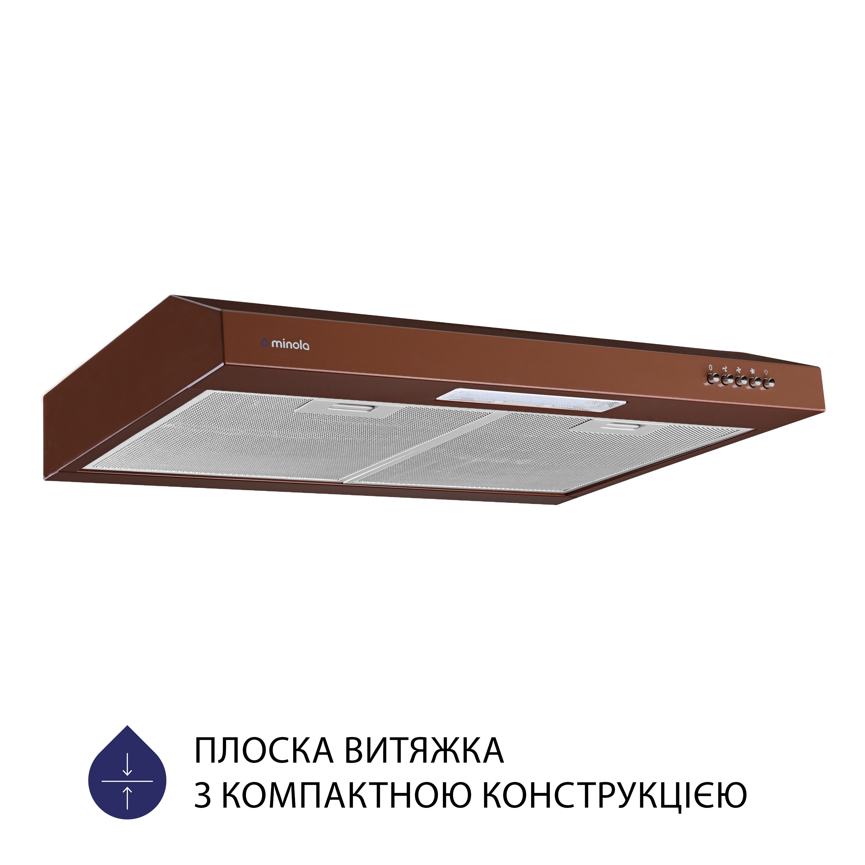 Витяжка кухонная плоская Minola HPL 612 BR цена 2359.00 грн - фотография 2