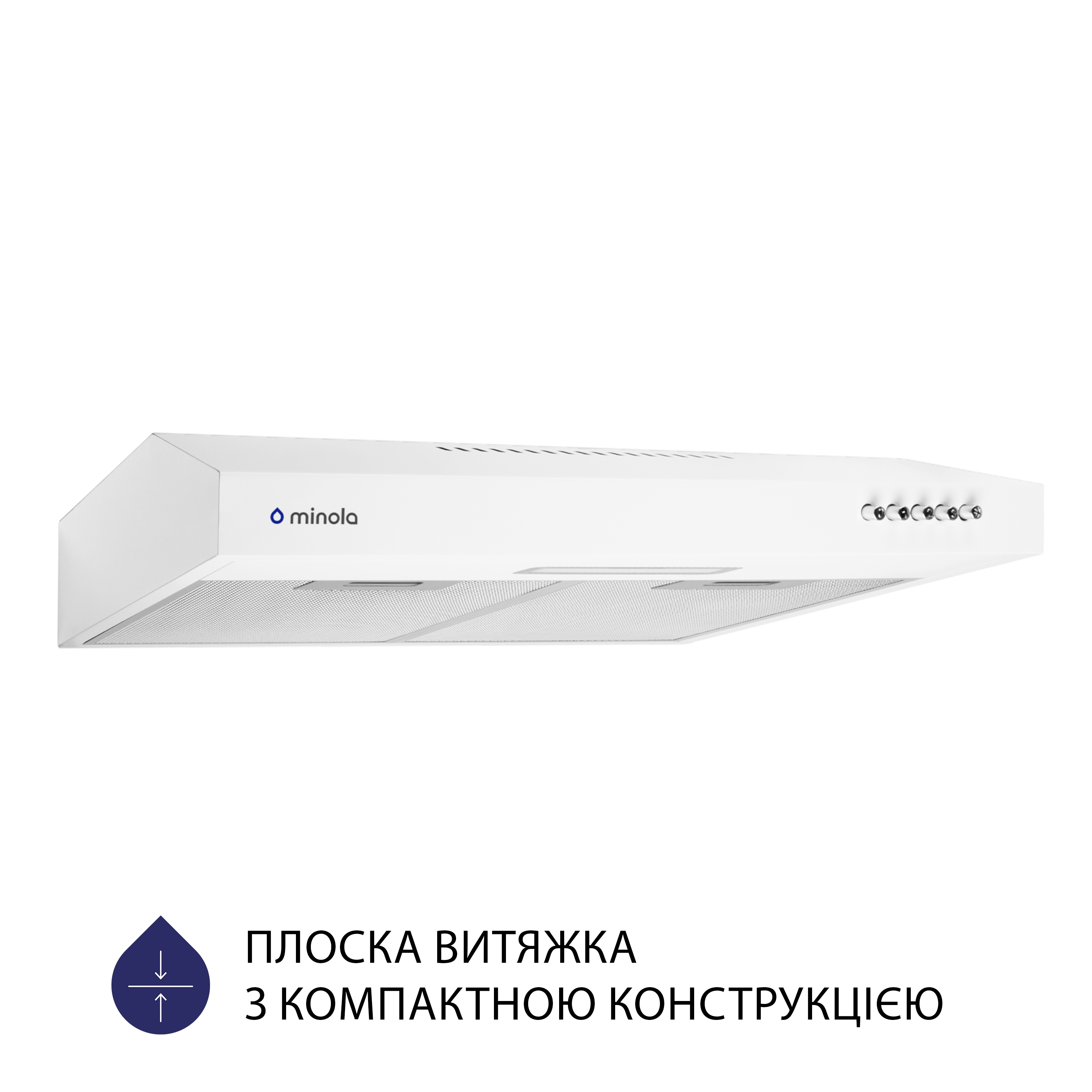 Витяжка кухонная плоская Minola HPL 513 WH цена 0 грн - фотография 2