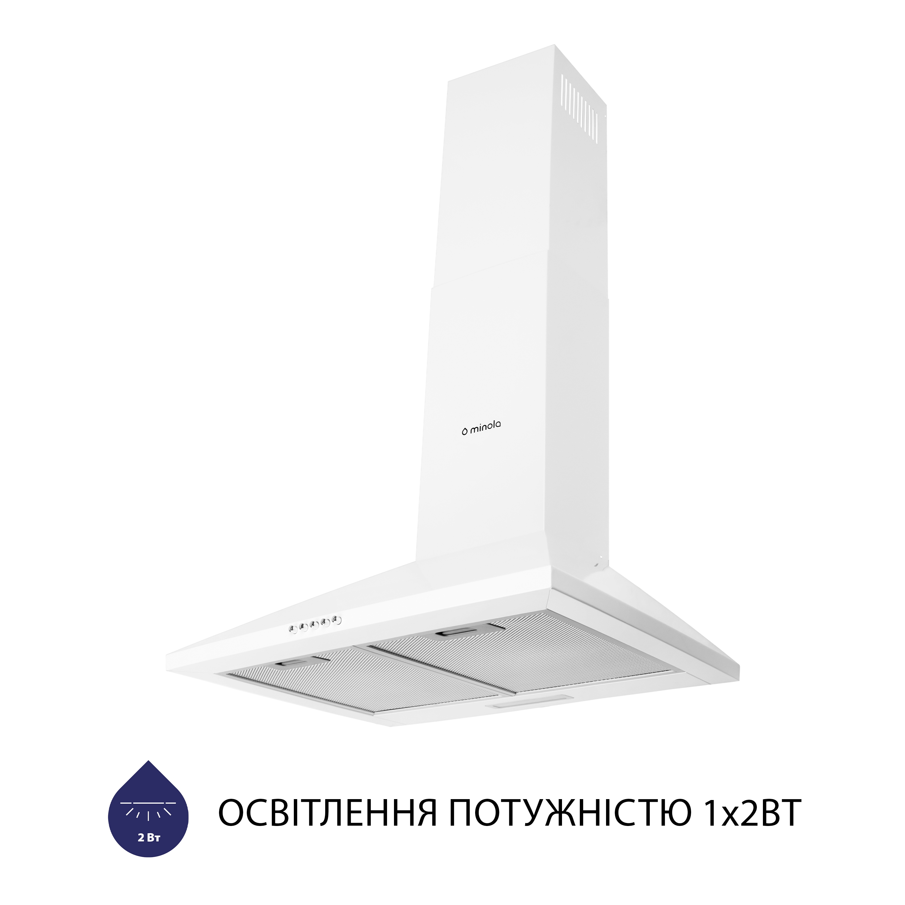 в продажу Витяжка кухонна купольна Minola HK 5614 WH 1000 LED - фото 3