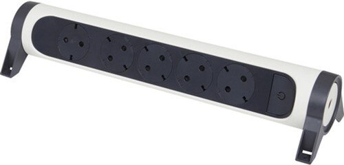 Блок розеток Legrand Премиум 5х2К+С розеток 16 А, поворотный, без кабеля Белый/Черный (694546) цена 924.00 грн - фотография 2