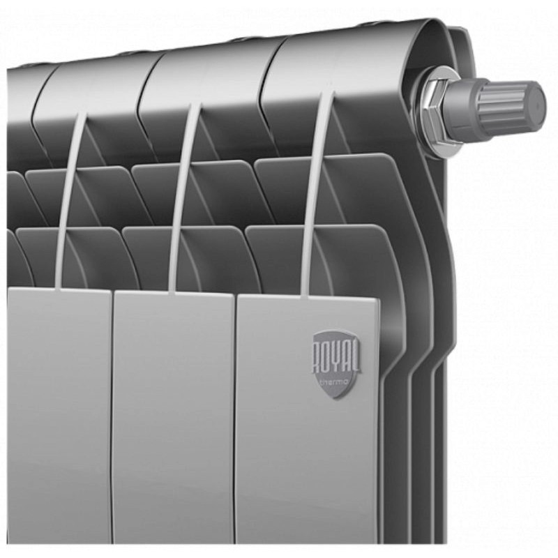 Радіатор для опалення Royal Thermo BiLiner 350 /Silver Satin VR - 8 секцій (HC-1346246) ціна 4699 грн - фотографія 2