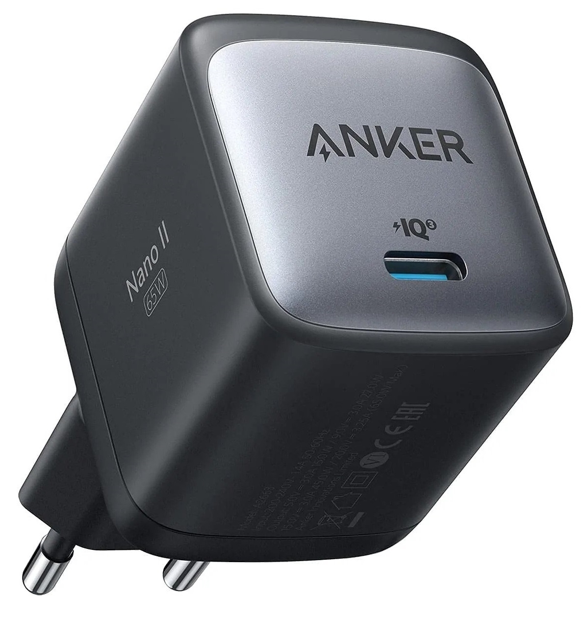 Сетевое зарядное устройство Anker PowerPort 715 Nano II - 65 W USB-C GaN (A2663G11) в интернет-магазине, главное фото