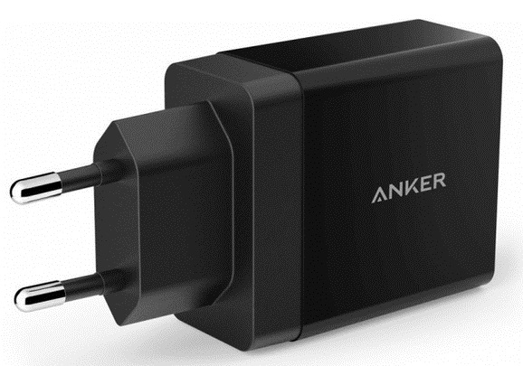Сетевое зарядное устройство Anker PowerPort2 24W/4.8A V3 Black (A2021L11) цена 0.00 грн - фотография 2