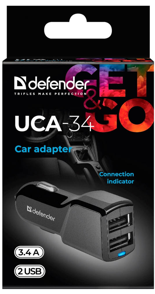 Автомобільний зарядний пристрій Defender UCA-34 2xUSB, 5V / 3.4A (83834) характеристики - фотографія 7