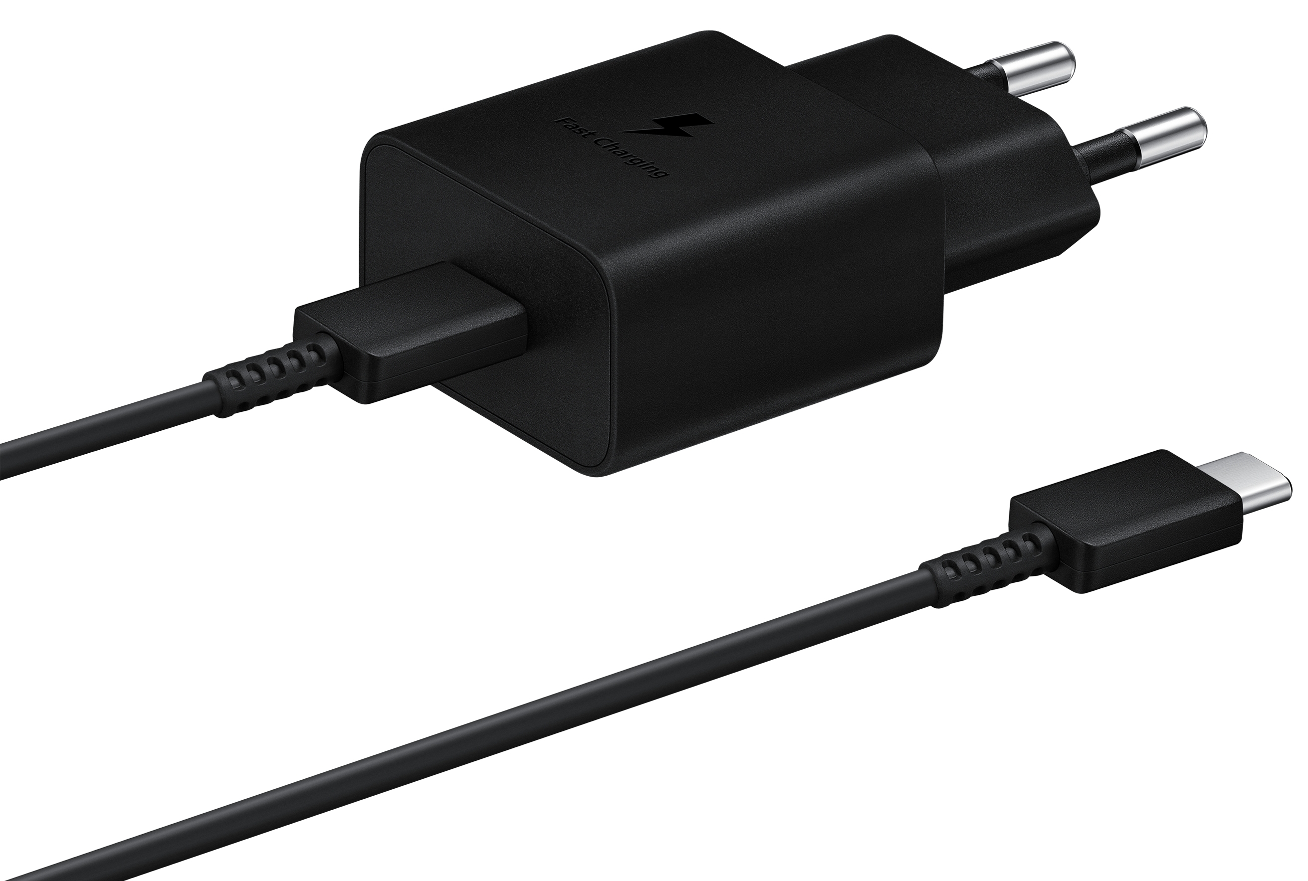 Сетевое зарядное устройство Samsung 15W Power Adapter Type-C+Cable Black (EP-T1510XBEGRU) цена 799.00 грн - фотография 2