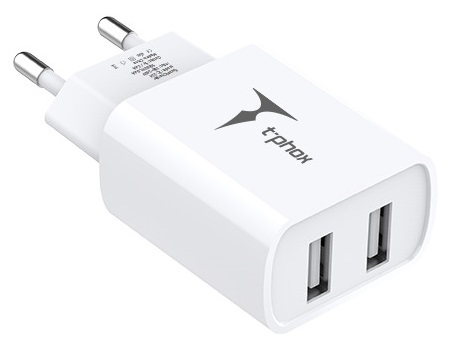 в продажу Мережевий зарядний пристрій T-phox TC-224 Pocket Dual USB (White) - фото 3