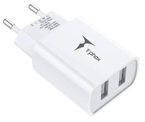 Сетевое зарядное устройство T-phox TC-224 Pocket Dual USB (White) отзывы - изображения 5