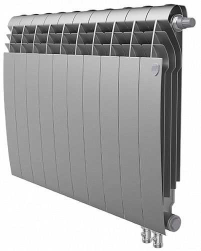 Радиатор отопления серый Royal Thermo BiLiner 500 /Silver Satin VR - 10 секций (HC-1346242)