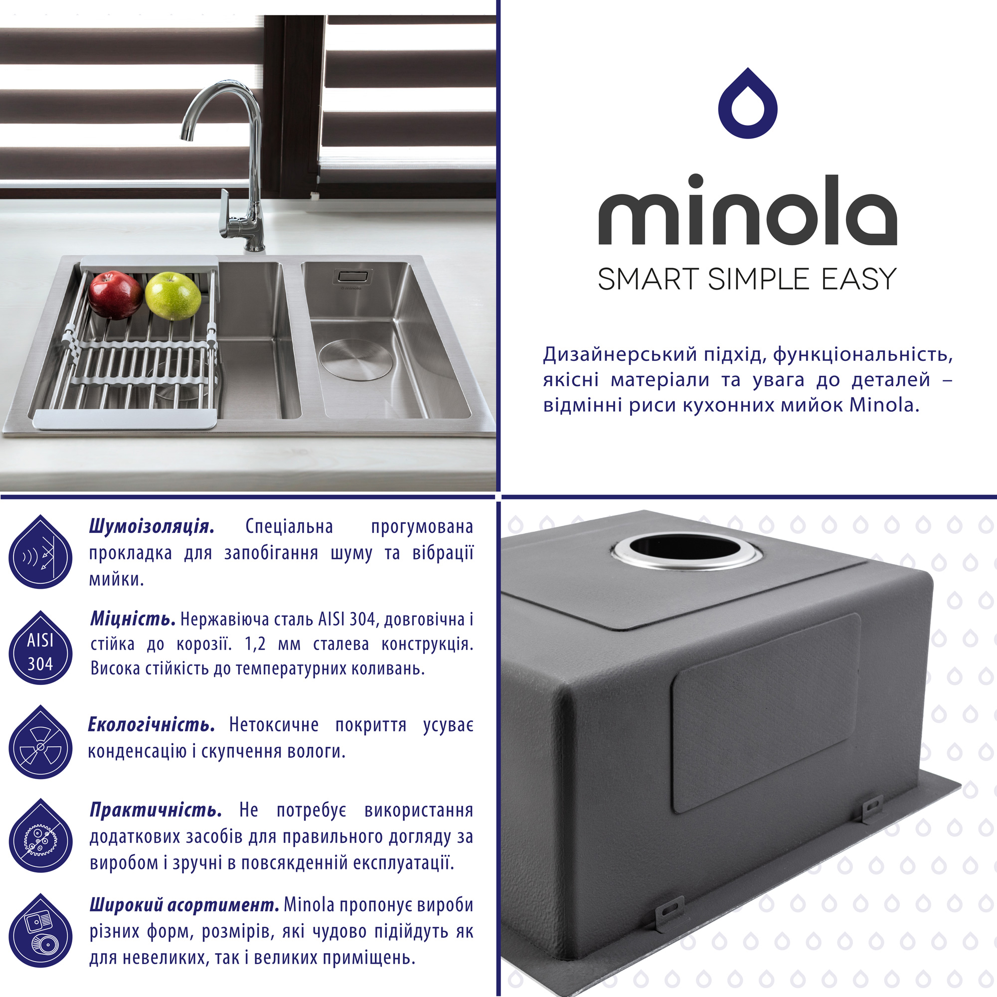 Кухонна мийка Minola LAVIO SRZ 23314 характеристики - фотографія 7
