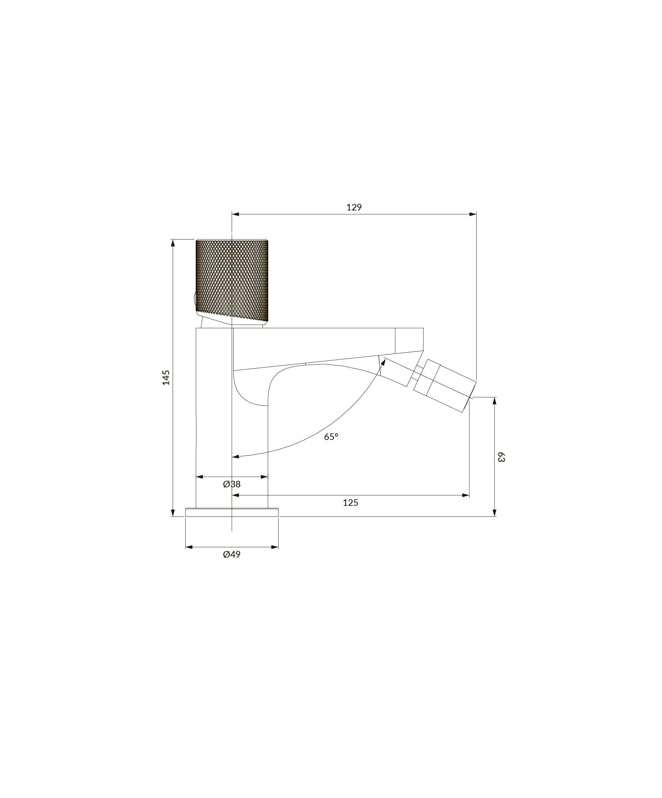 Omnires Contour Chrome CT8020CR Габаритні розміри