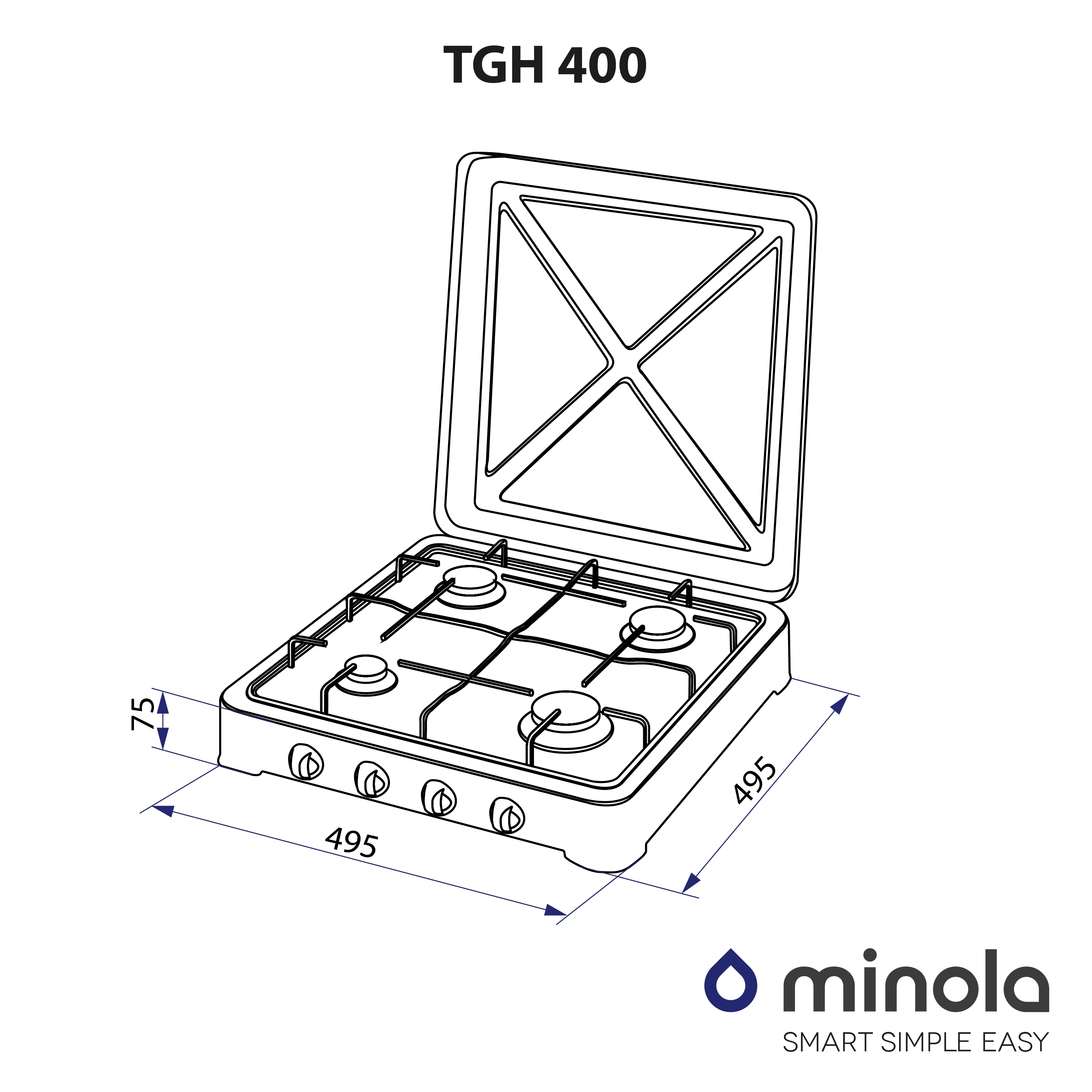 Плита настільна Minola TGH 400 WH характеристики - фотографія 7