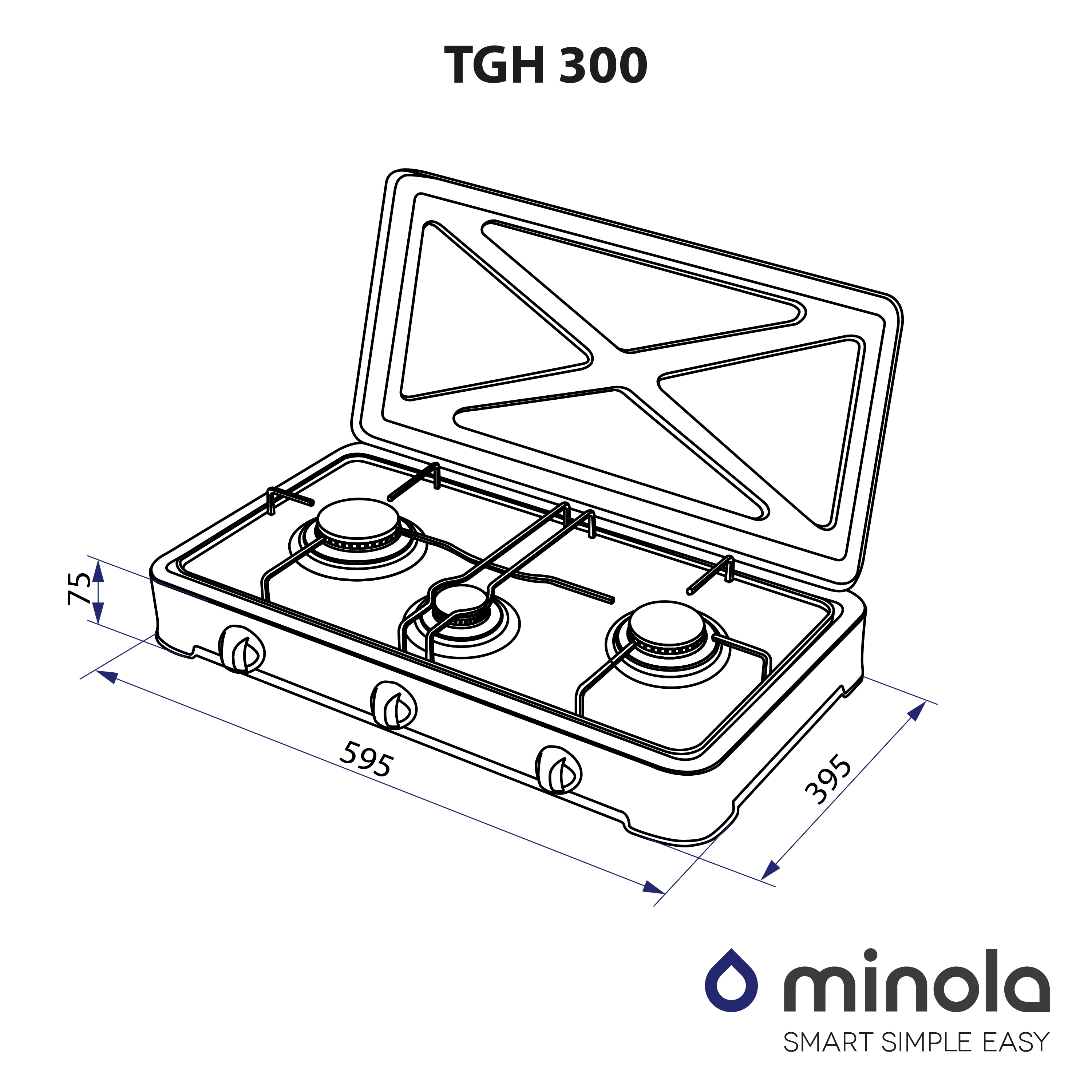 Плита настільна Minola TGH 300 BL характеристики - фотографія 7