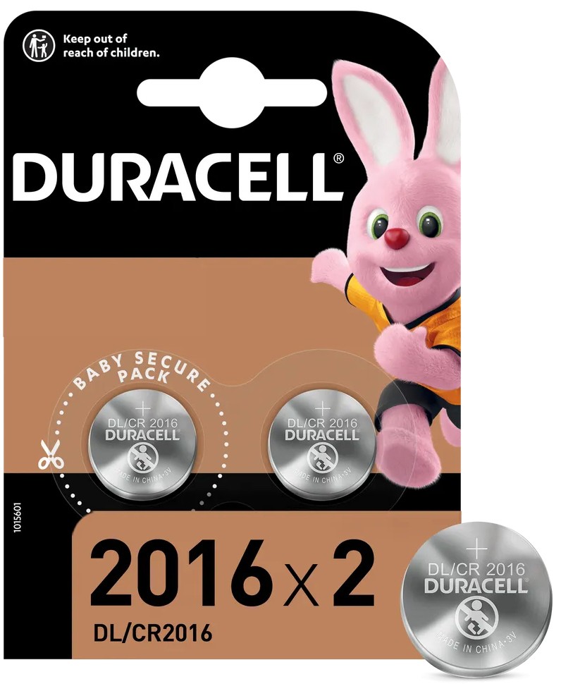 Батарейка Duracell 2016 3V (DL2016/CR2016) 2 шт. (5000394045736) в интернет-магазине, главное фото