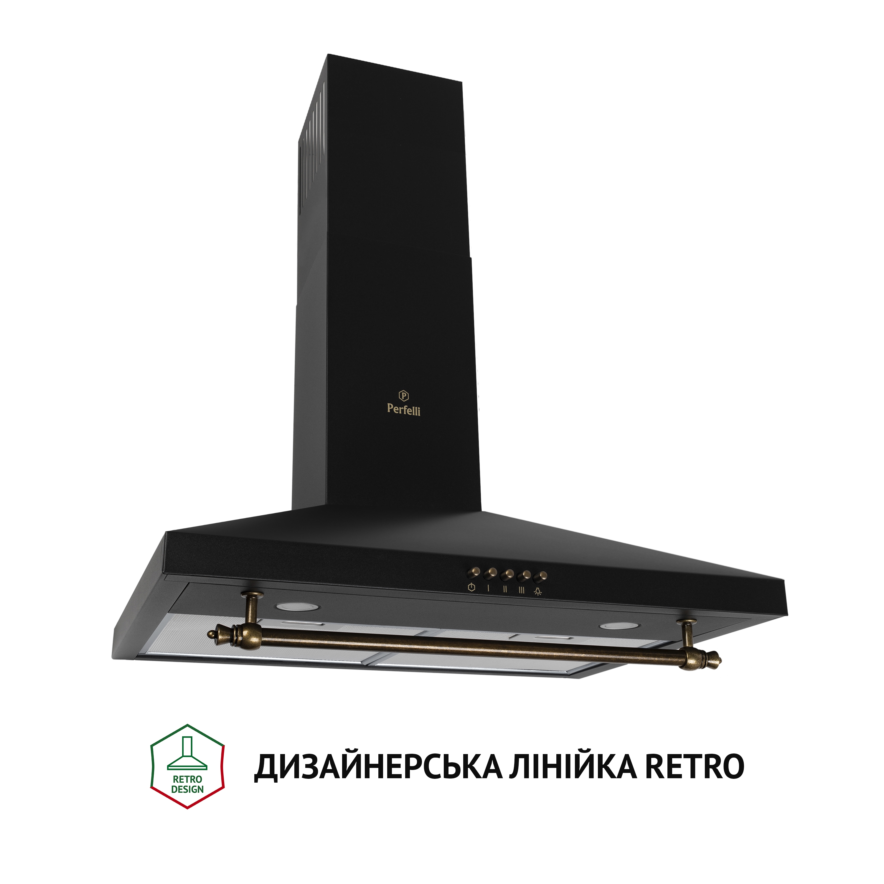 Витяжка купольна  Perfelli K 62320 BL 700 LED Retro ціна 4799 грн - фотографія 2