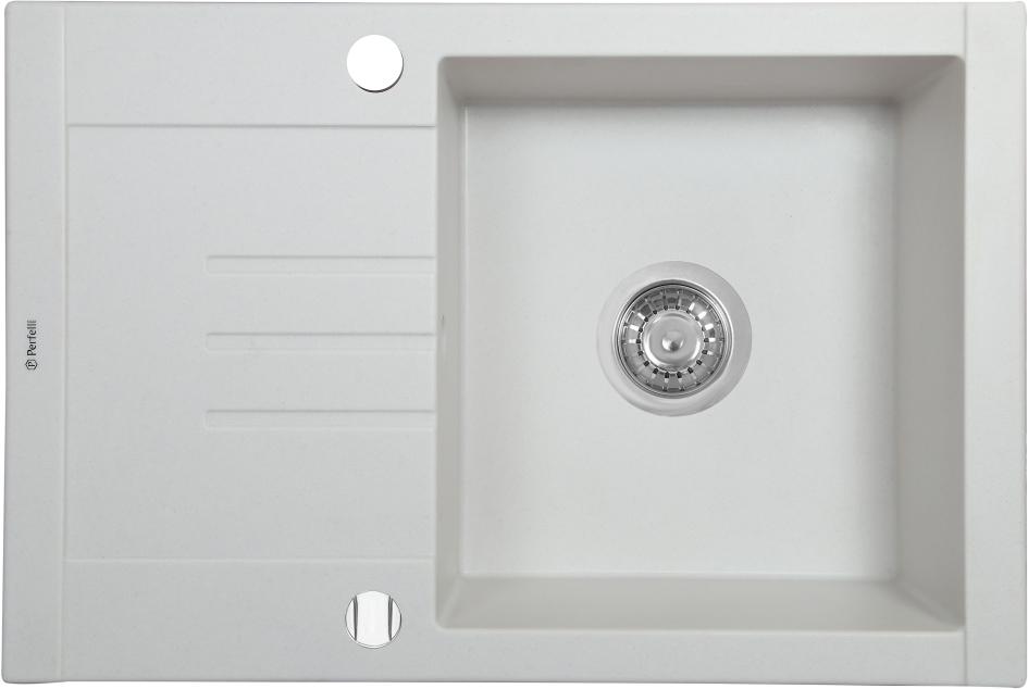 Мийка кухонна гранітна Perfelli TINO PGT 134-66 WHITE в інтернет-магазині, головне фото