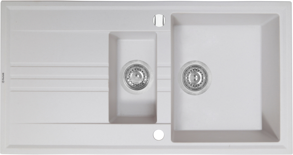 Мийка кухонна гранітна Perfelli SANTINO PGS 516-96 WHITE в інтернет-магазині, головне фото