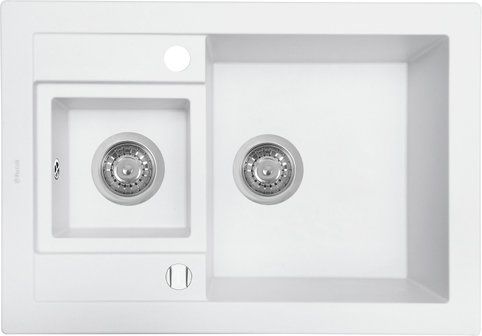 Кухонна мийка з двома чашами Perfelli GRANZE PGG 506-67 WHITE