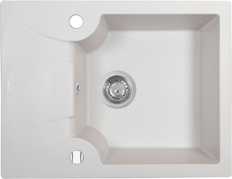 Мийка кухонна гранітна Perfelli FELICITA PGF 134-60 WHITE в інтернет-магазині, головне фото