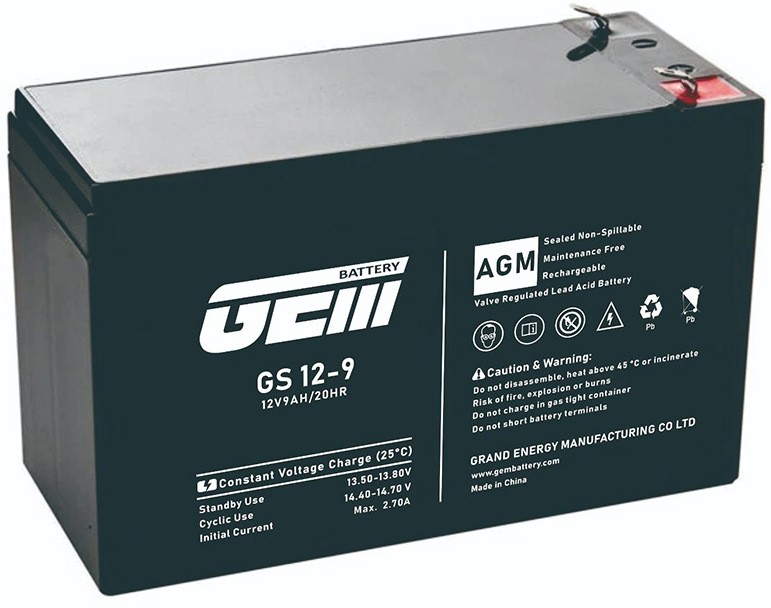 Инструкция аккумуляторная батарея GEM Battery GS 12-9