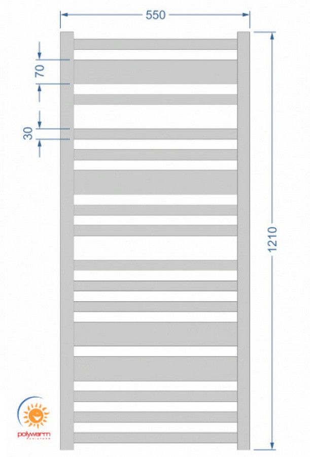 Polywarm WB16/55 чорна Габаритні розміри