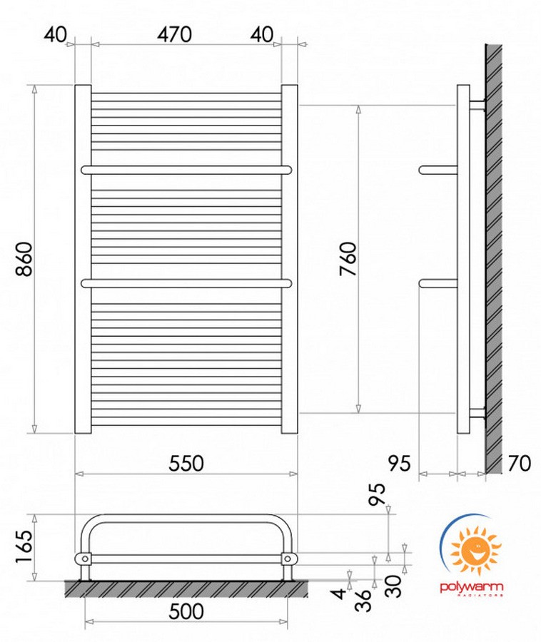 Polywarm WD19/55 Габаритні розміри