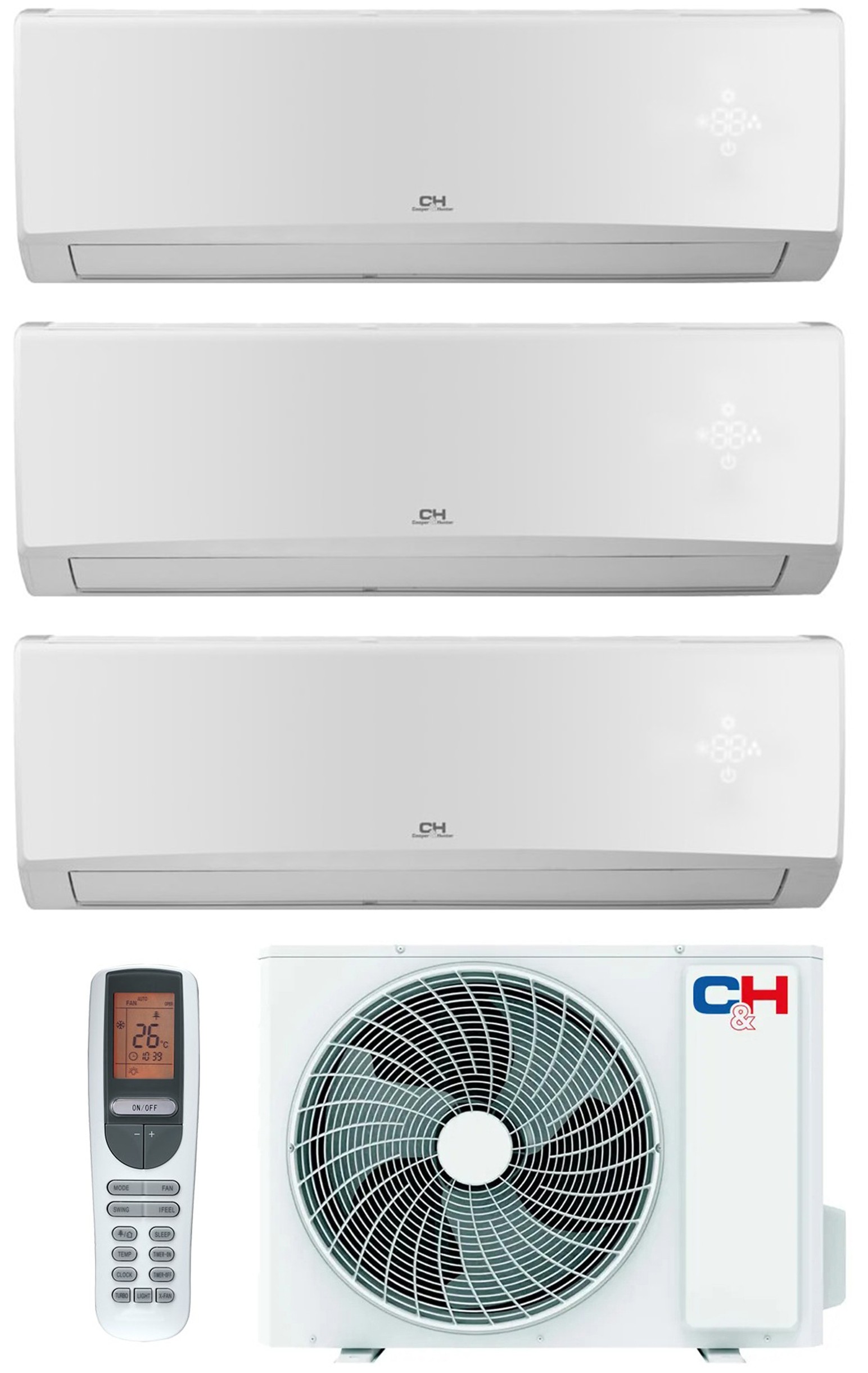 Комплект мульти-сплит системы Cooper&Hunter Alfa Inverter Multi 24 (7+9+9)