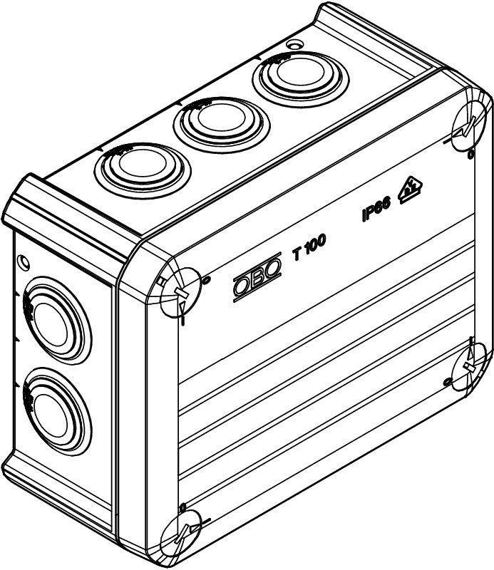 OBO Bettermann T 100, plug-in seal (2007077) Габаритні розміри