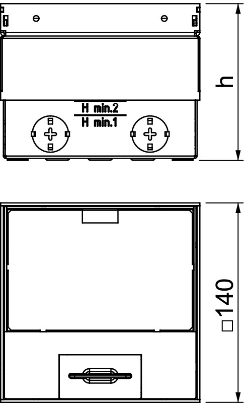 OBO Bettermann UDHOME 2 (7368324) Габаритні розміри