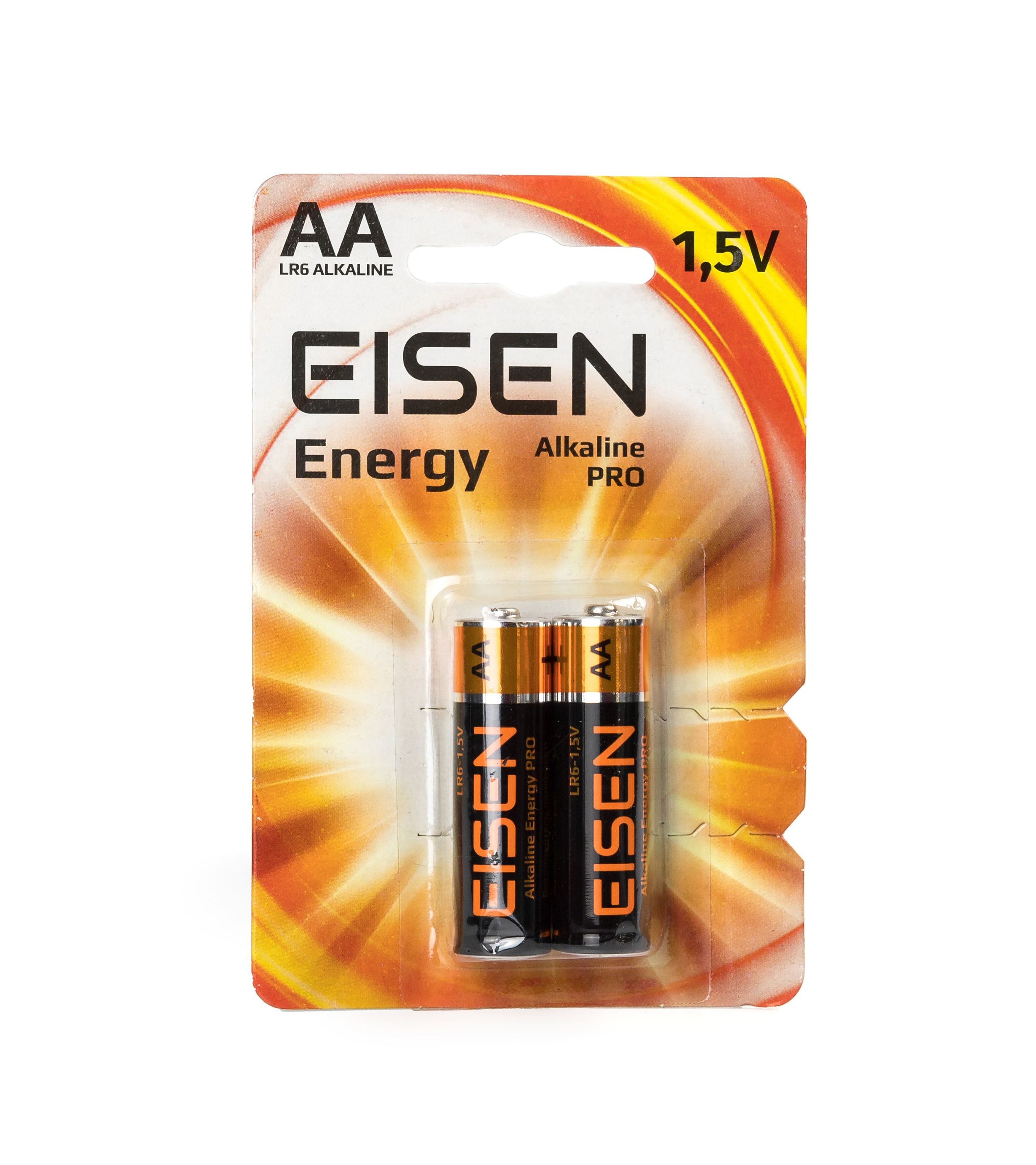 Батарейка Eisen Energy Alkaline PRO LR6 (AA) блістер 2шт. в інтернет-магазині, головне фото
